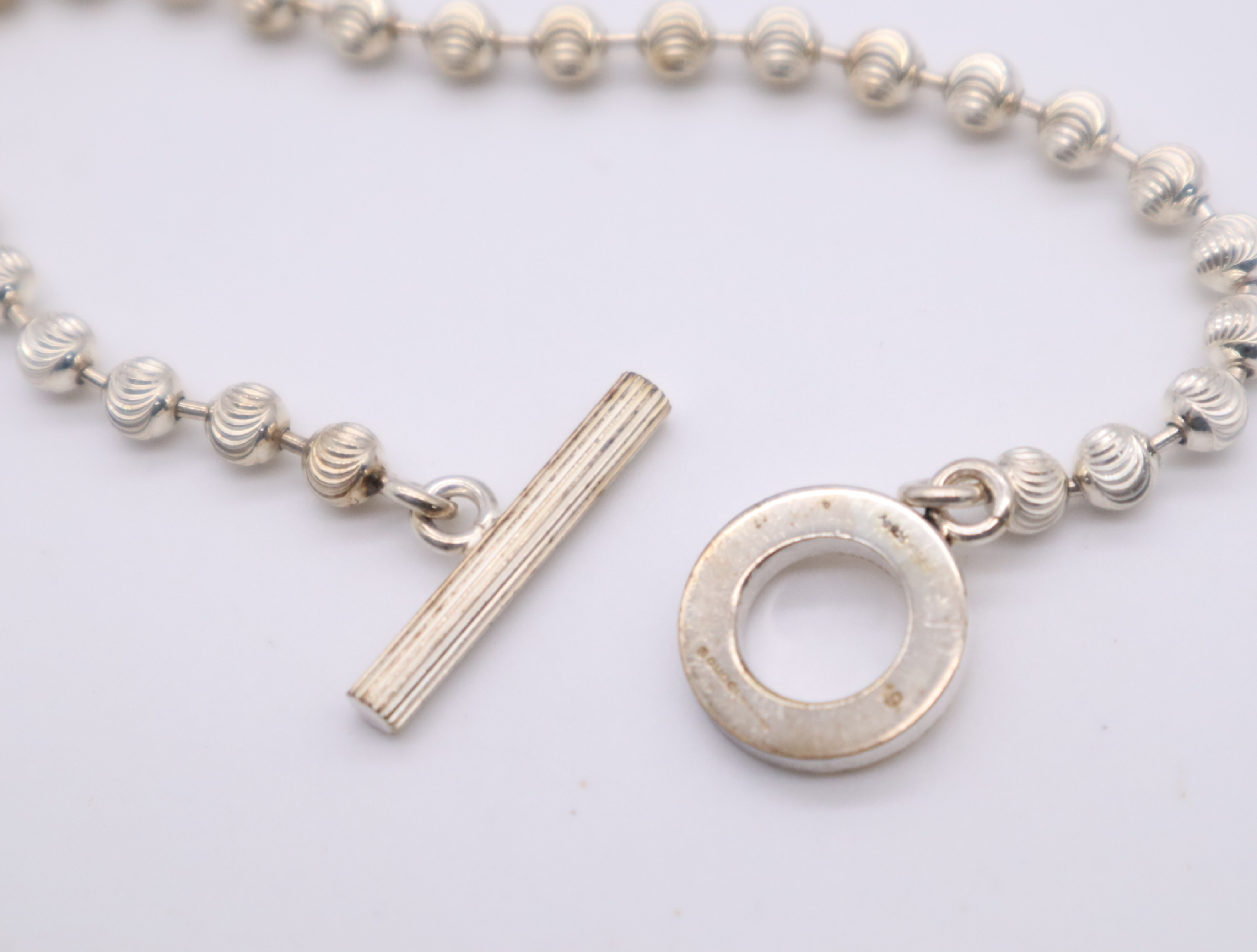 SV925 Ball Chain Toggle Clasp Bracelet 16.1g Bracelet/Bangle — view 4