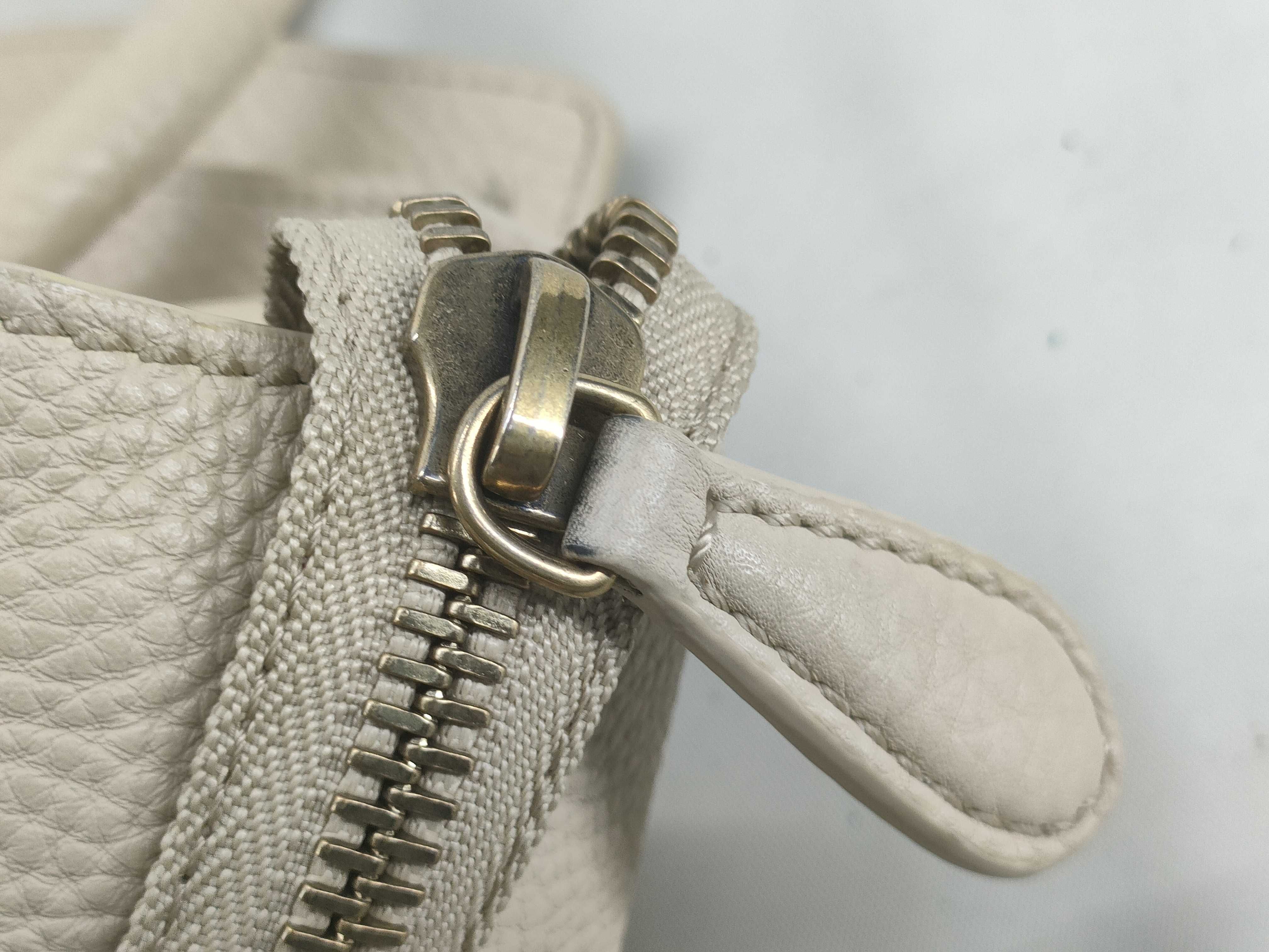Luggage Micro Shopper Leather Handbag, Beige — view 14