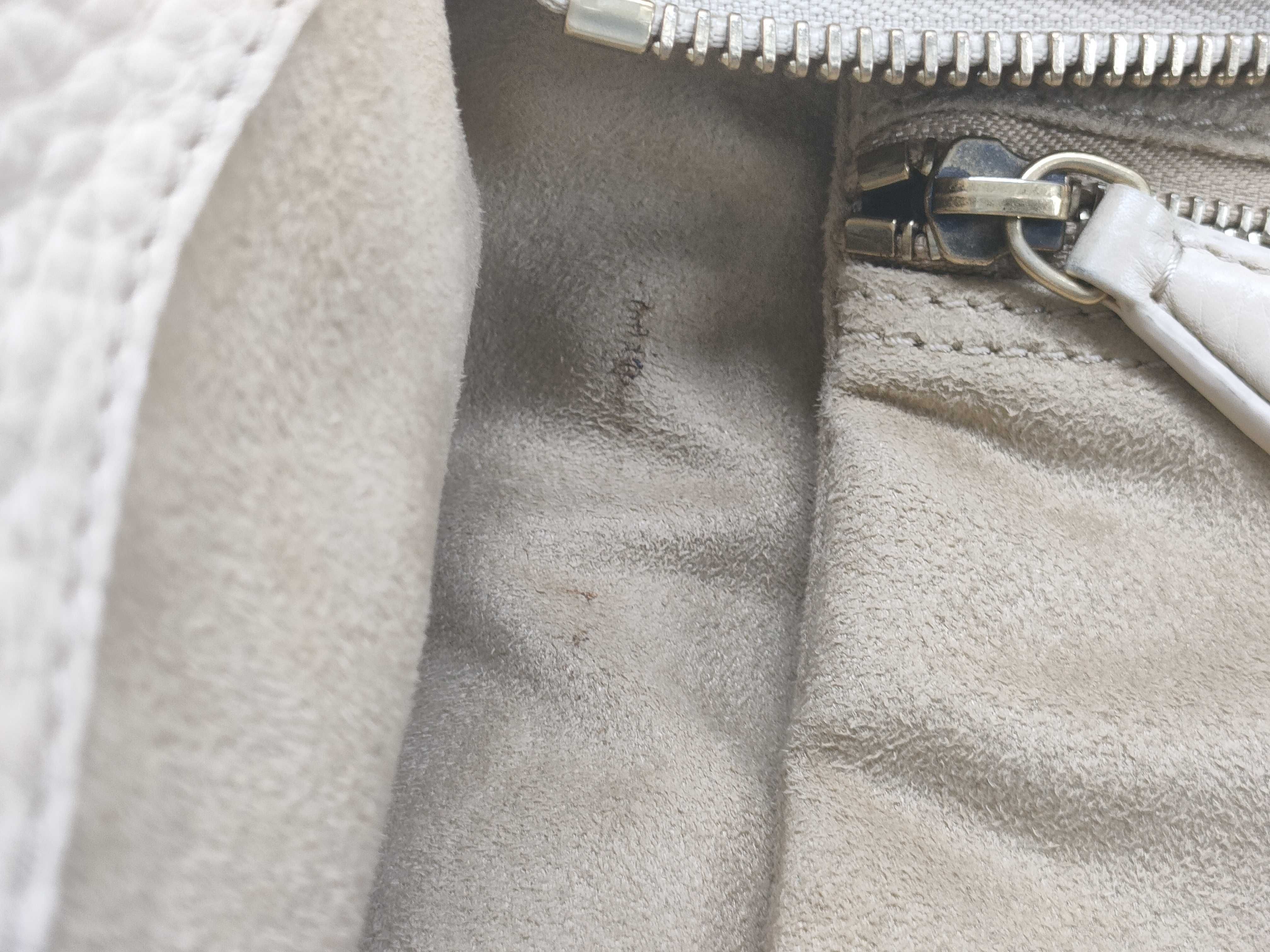 Luggage Micro Shopper Leather Handbag, Beige — view 15