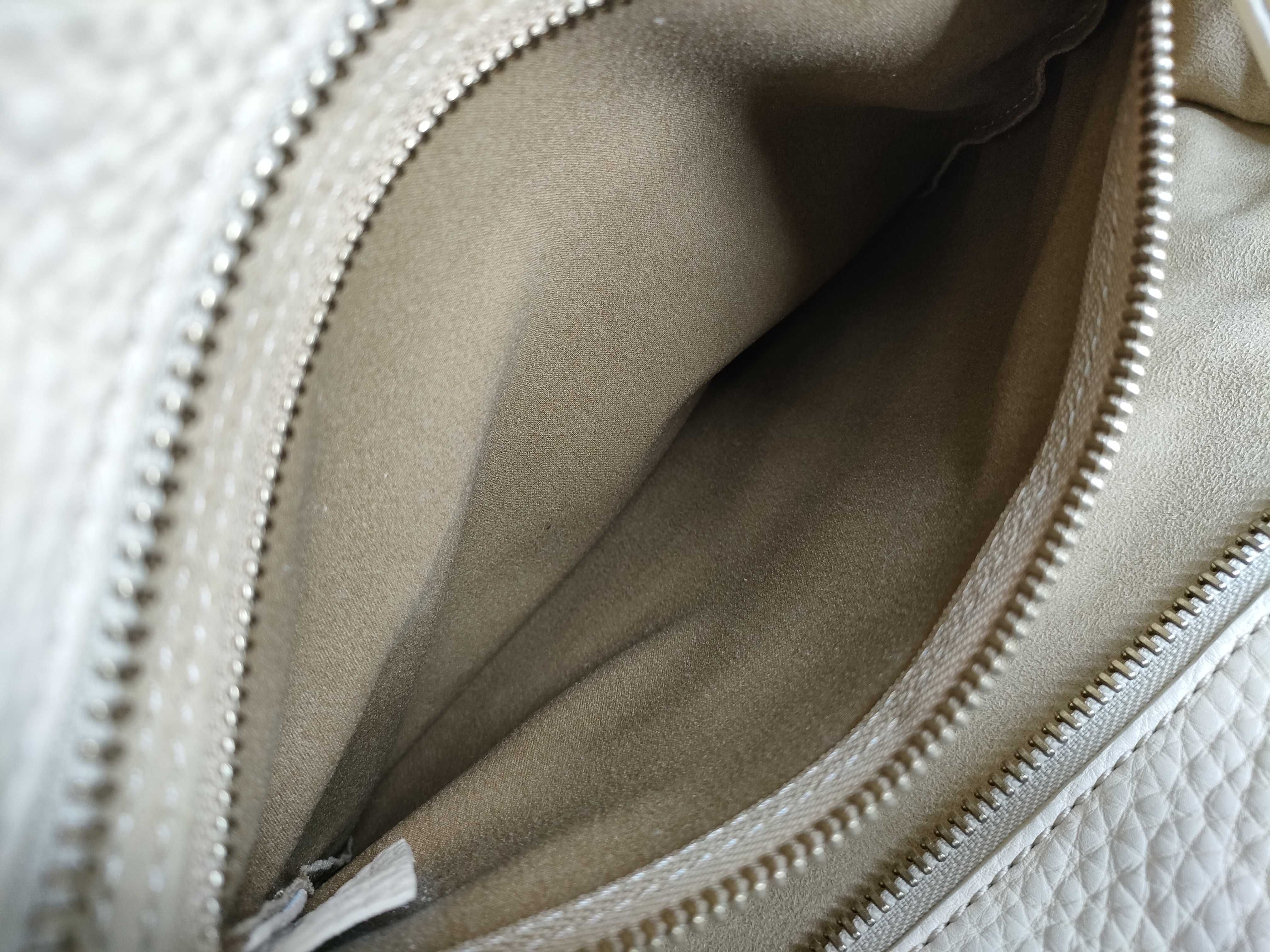 Luggage Micro Shopper Leather Handbag, Beige — view 9