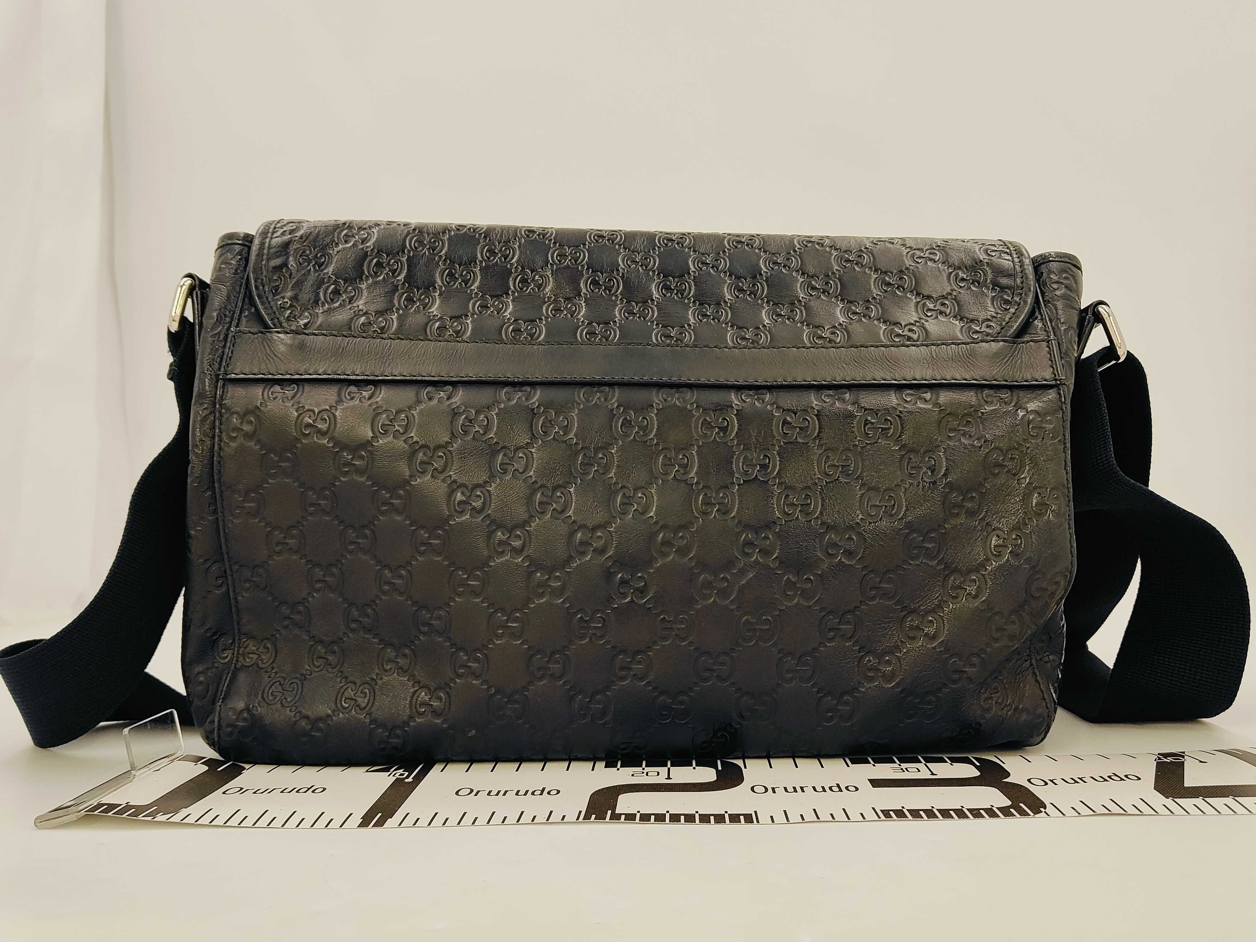 246067 Shima Leather Sherry Black Messenger Shoulder Bag — view 2
