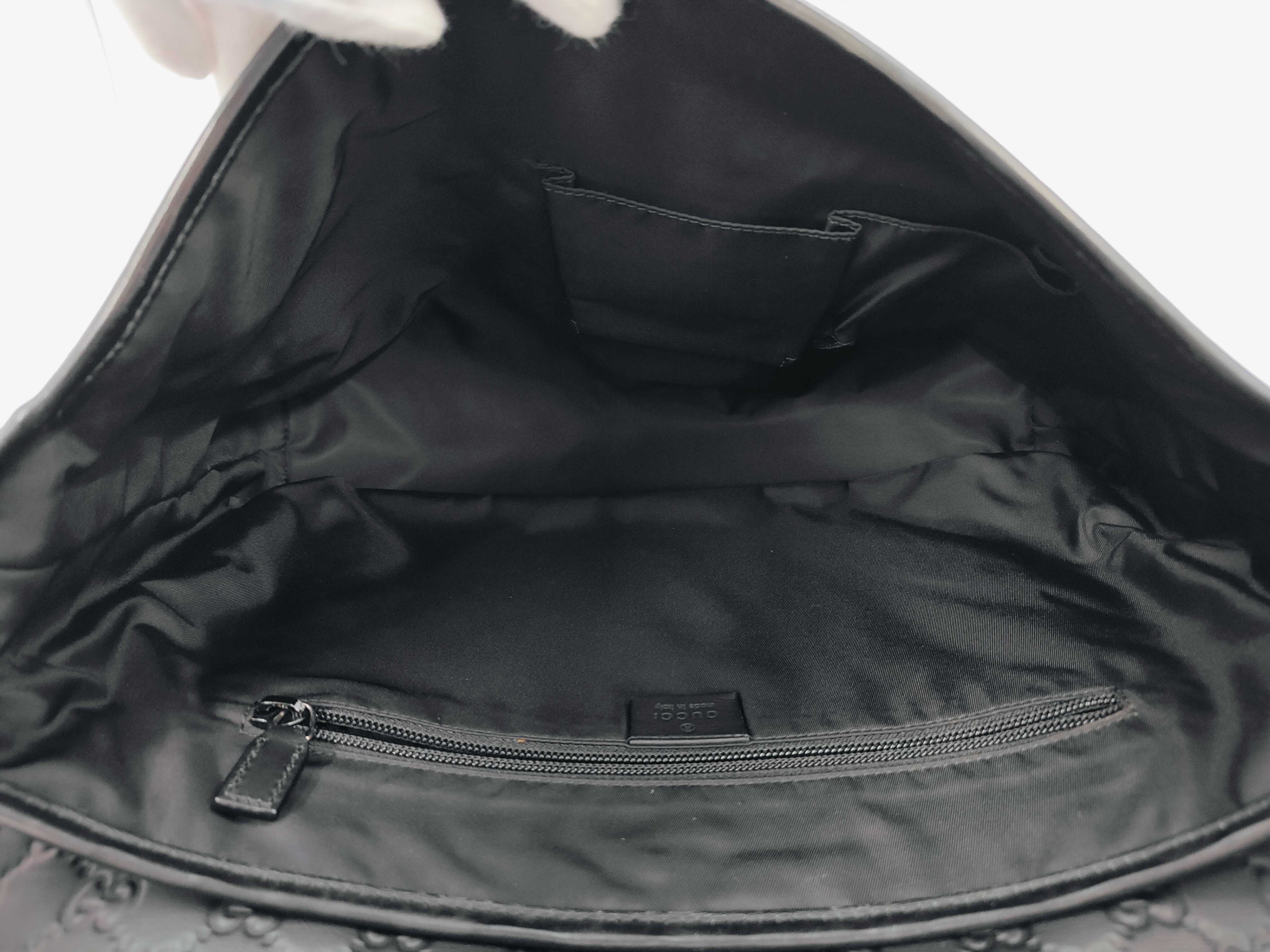 246067 Shima Leather Sherry Black Messenger Shoulder Bag — view 8