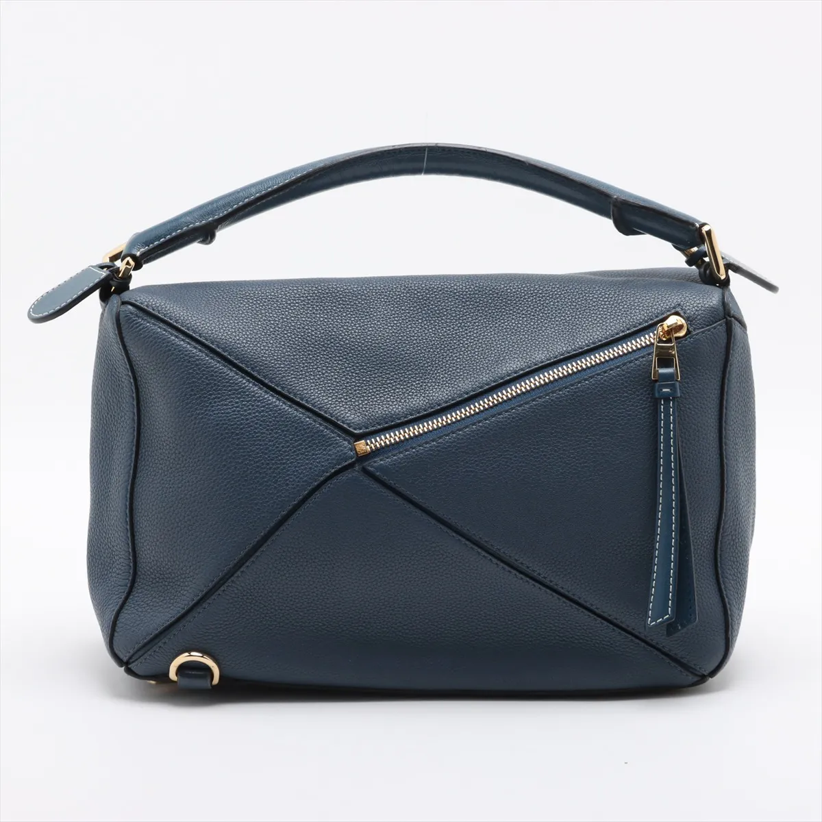 Puzzle Medium Leather 2WAY Handbag Blue — view 2
