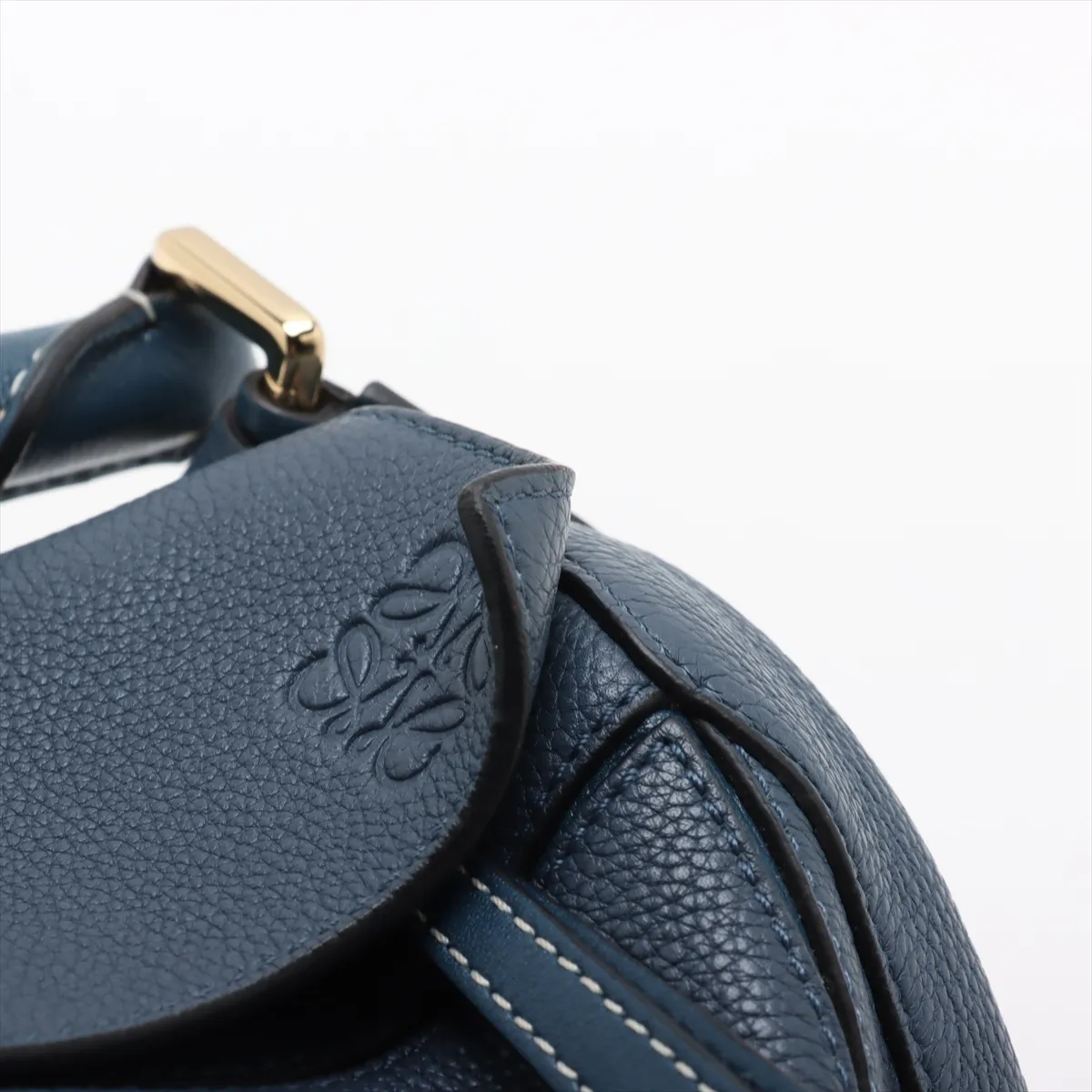 Puzzle Medium Leather 2WAY Handbag Blue — view 14