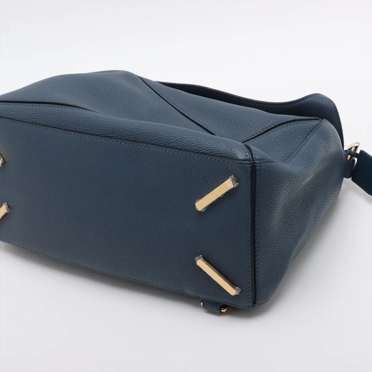 Puzzle Medium Leather 2WAY Handbag Blue — view 3
