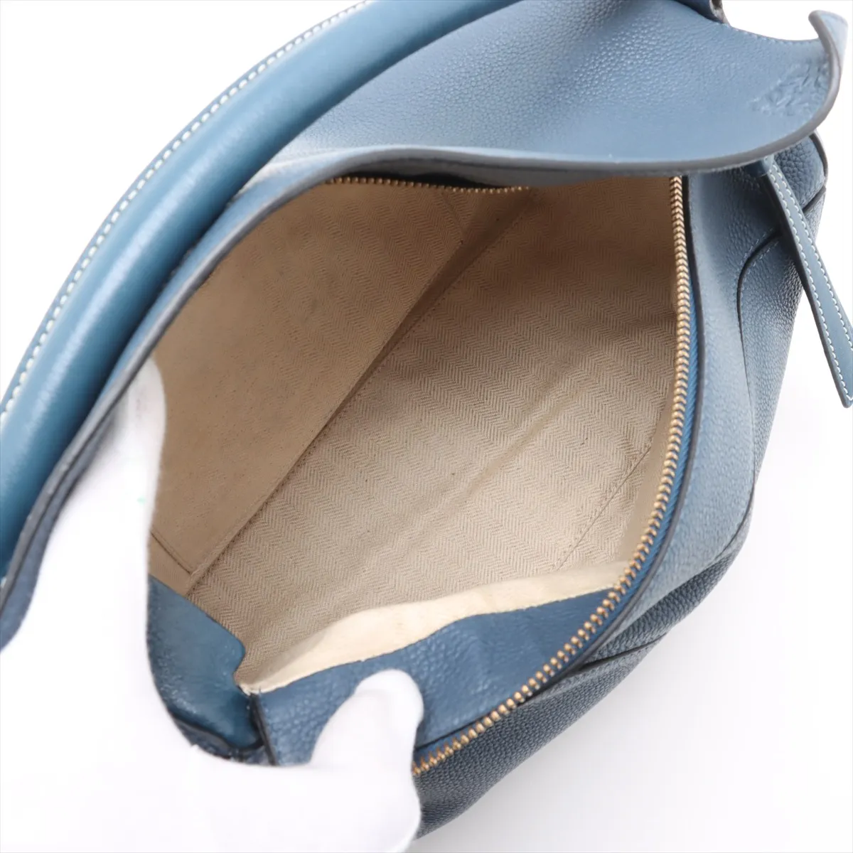 Puzzle Medium Leather 2WAY Handbag Blue — view 8