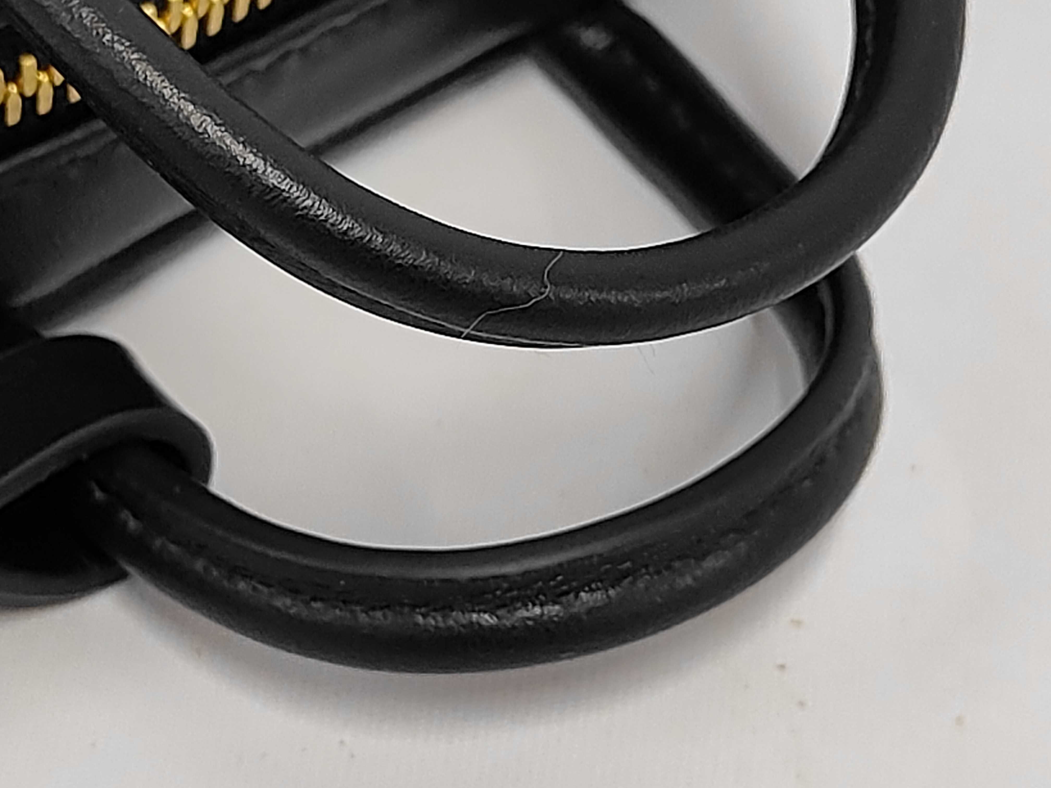 handbag, black leather handbag — view 6