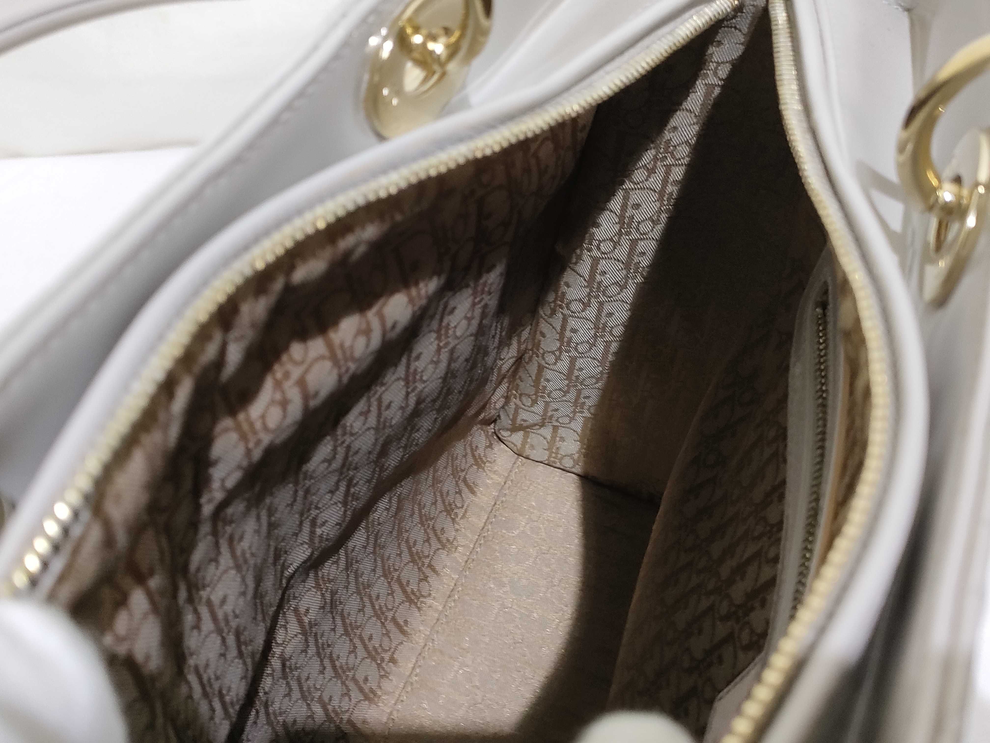 patent gray Lady Dior handbag — view 12