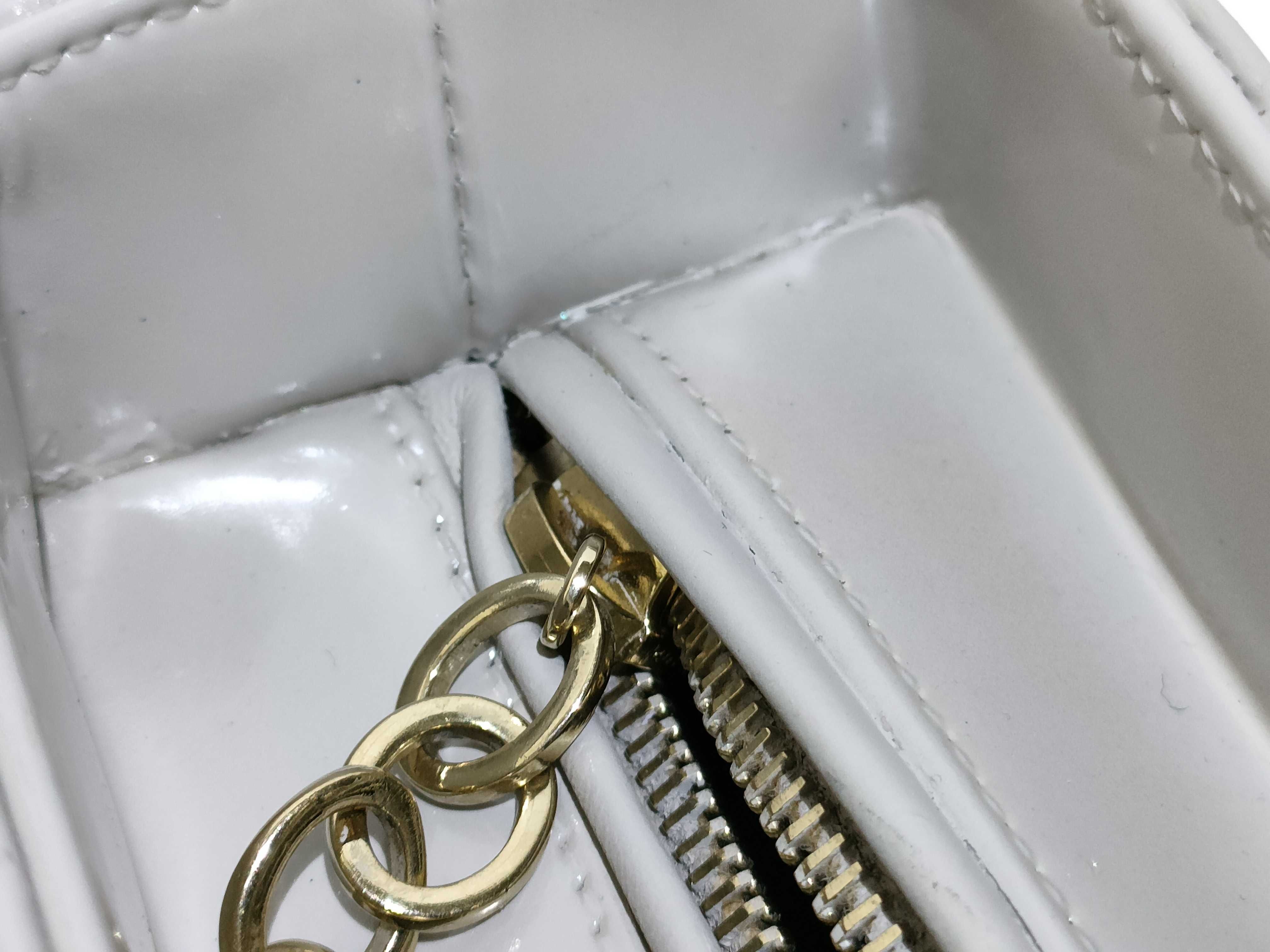 patent gray Lady Dior handbag — view 13