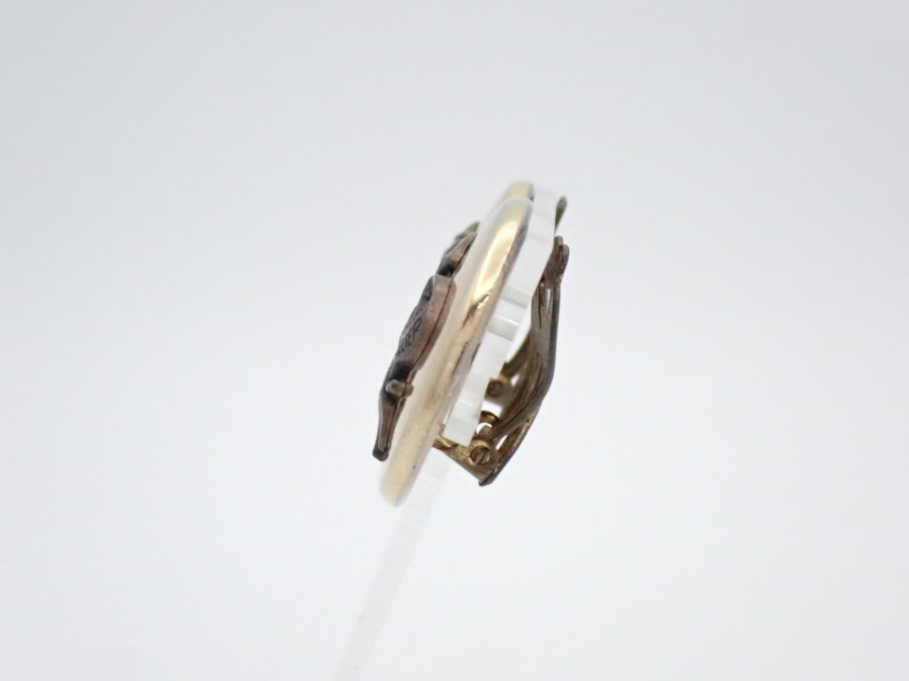 Other lines: Precious metal earrings, horn motif, gold — view 3