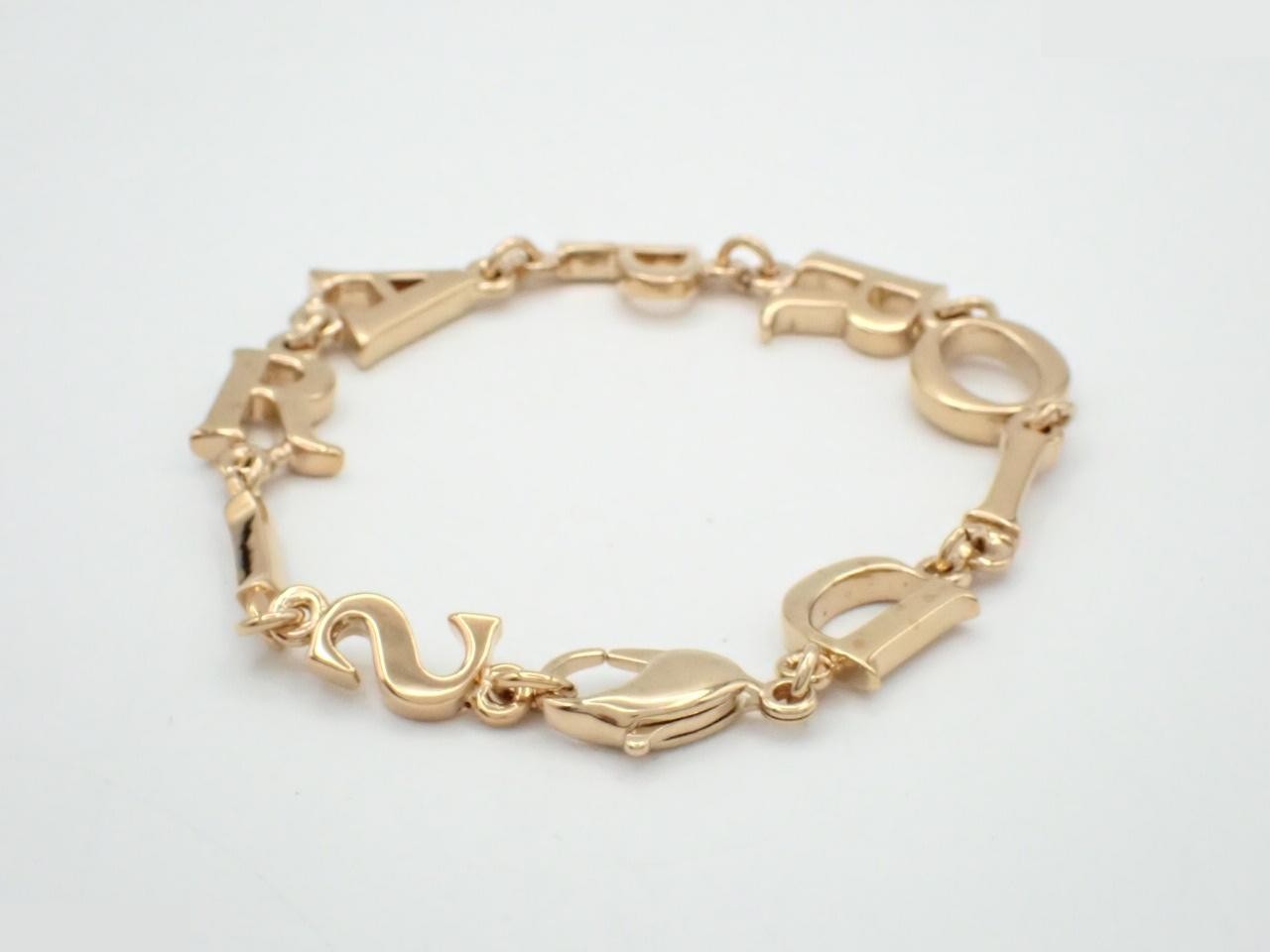 Precious metal bracelet/bangle, logo gold bracelet, wrist circumference approximately 19cm — view 2