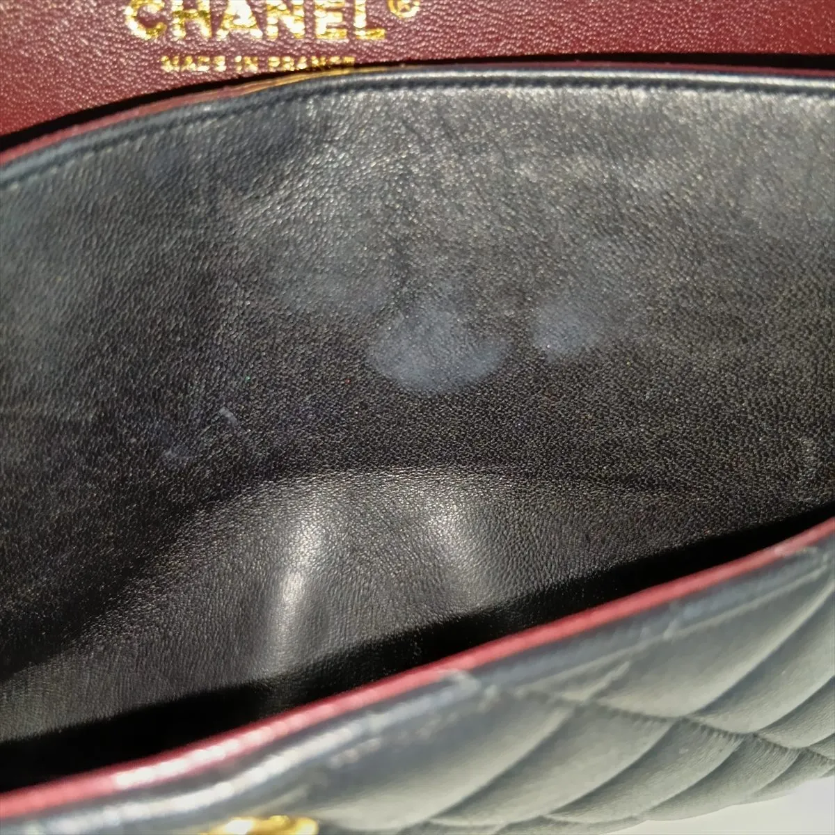 [Individually packaged] Chanel Matelassé 25 Lambskin Double Flap Double Chain Bag, Black with Gold Hardware, 29502603, Serial Number 29, A01112 — view 12