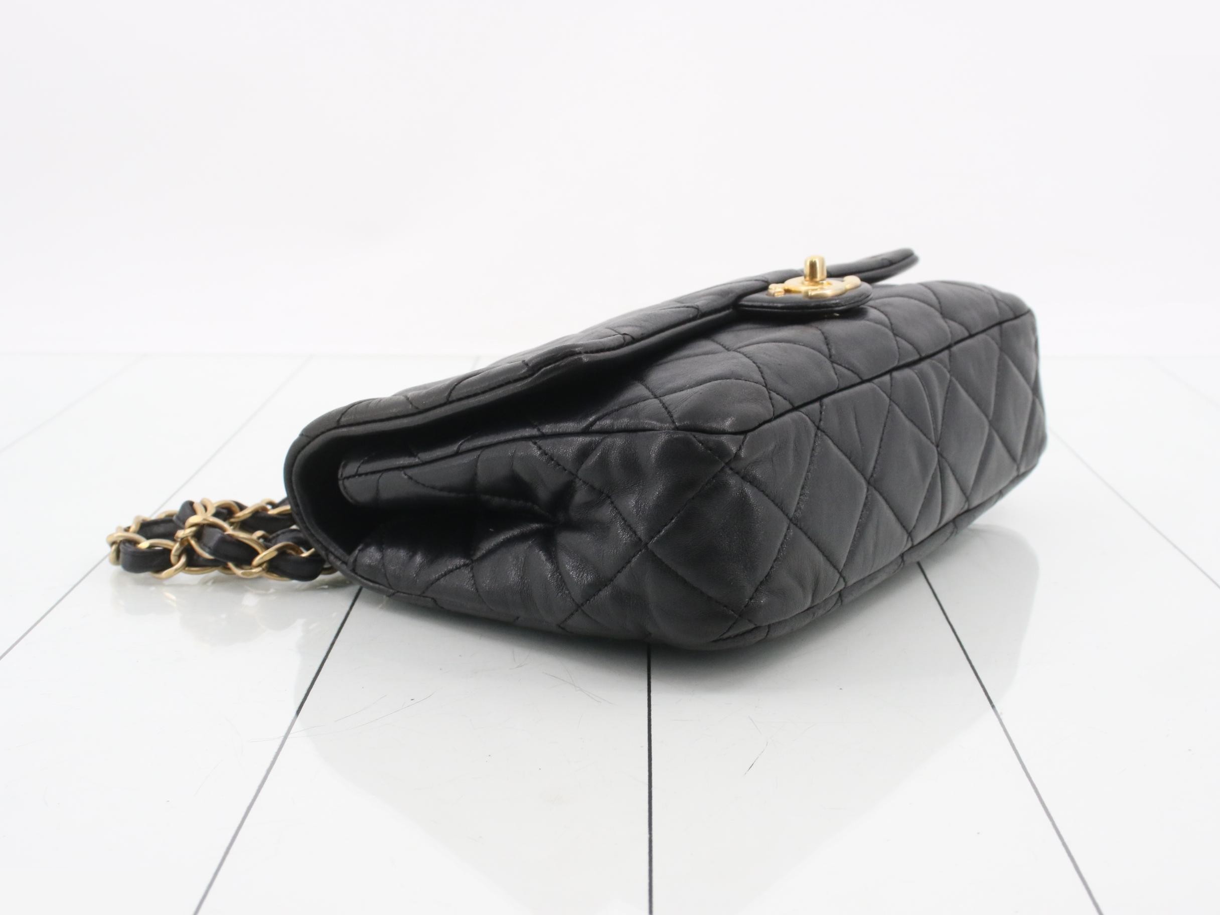Matelassé Black Chain Shoulder Bag — view 5
