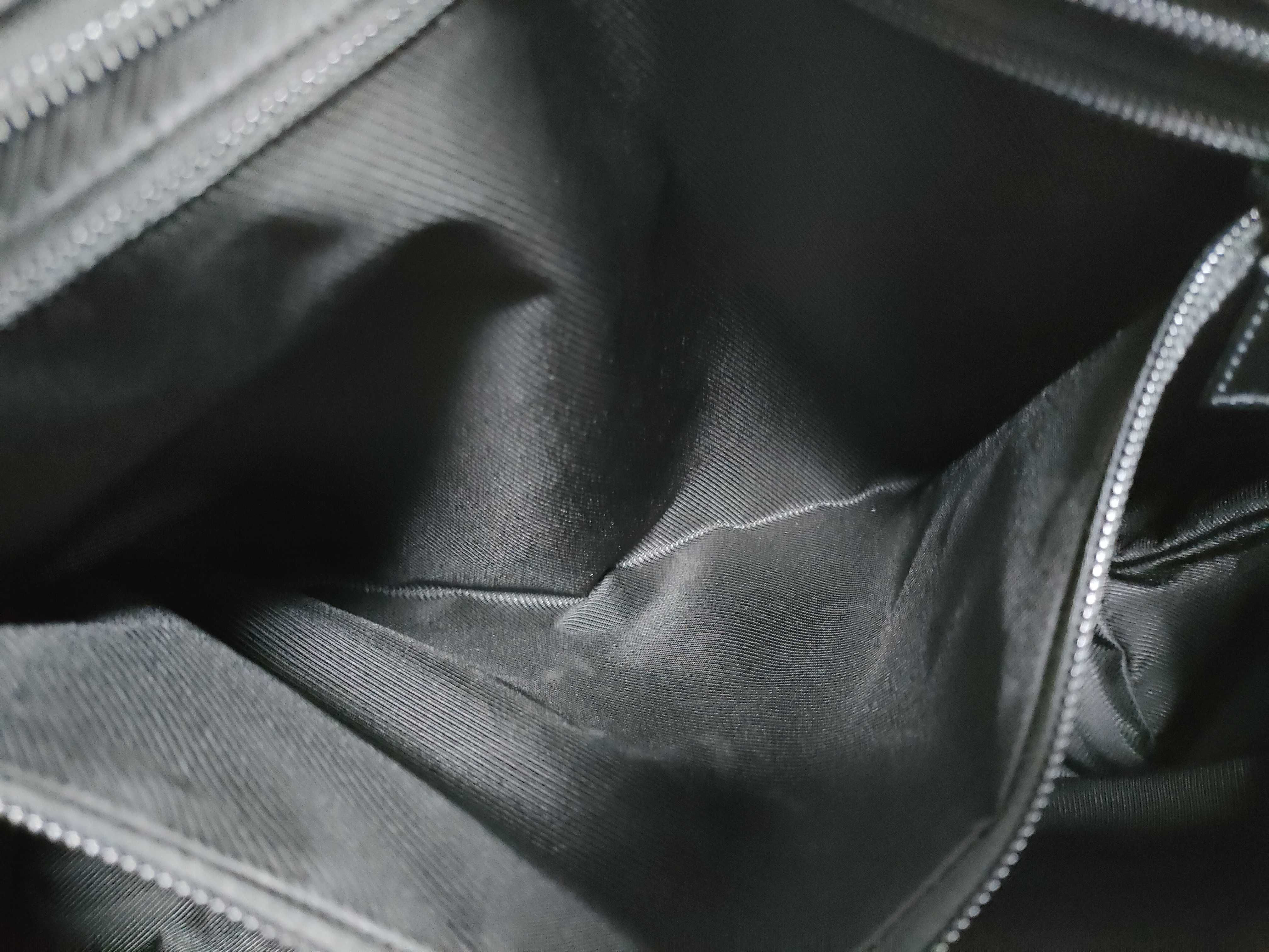 Black GG Canvas Leather Tote Bag — view 9