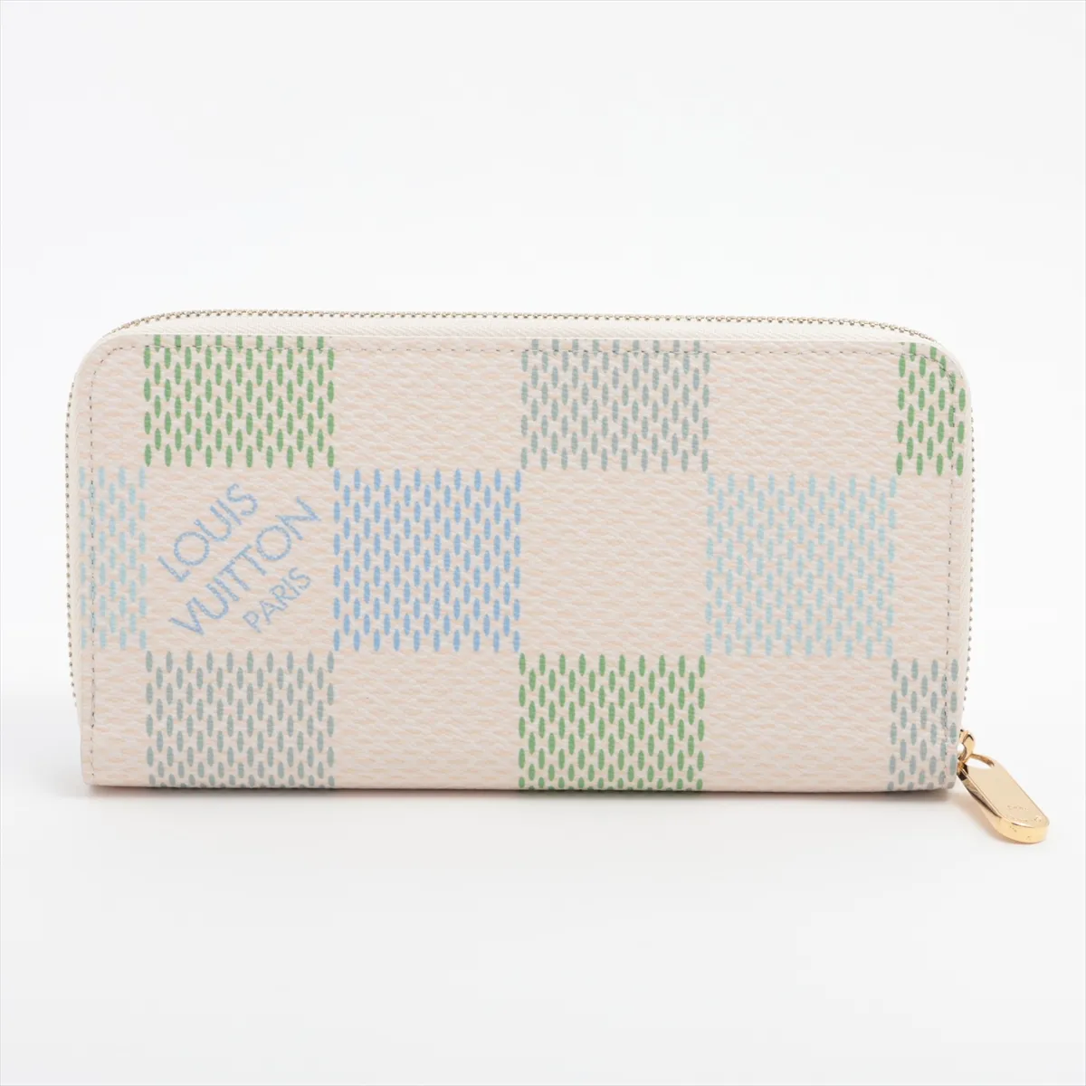 Autre Toile Damier Zippy Wallet N40748 Pistachio Green Round Zip Wallet (RFID detected) — view 2