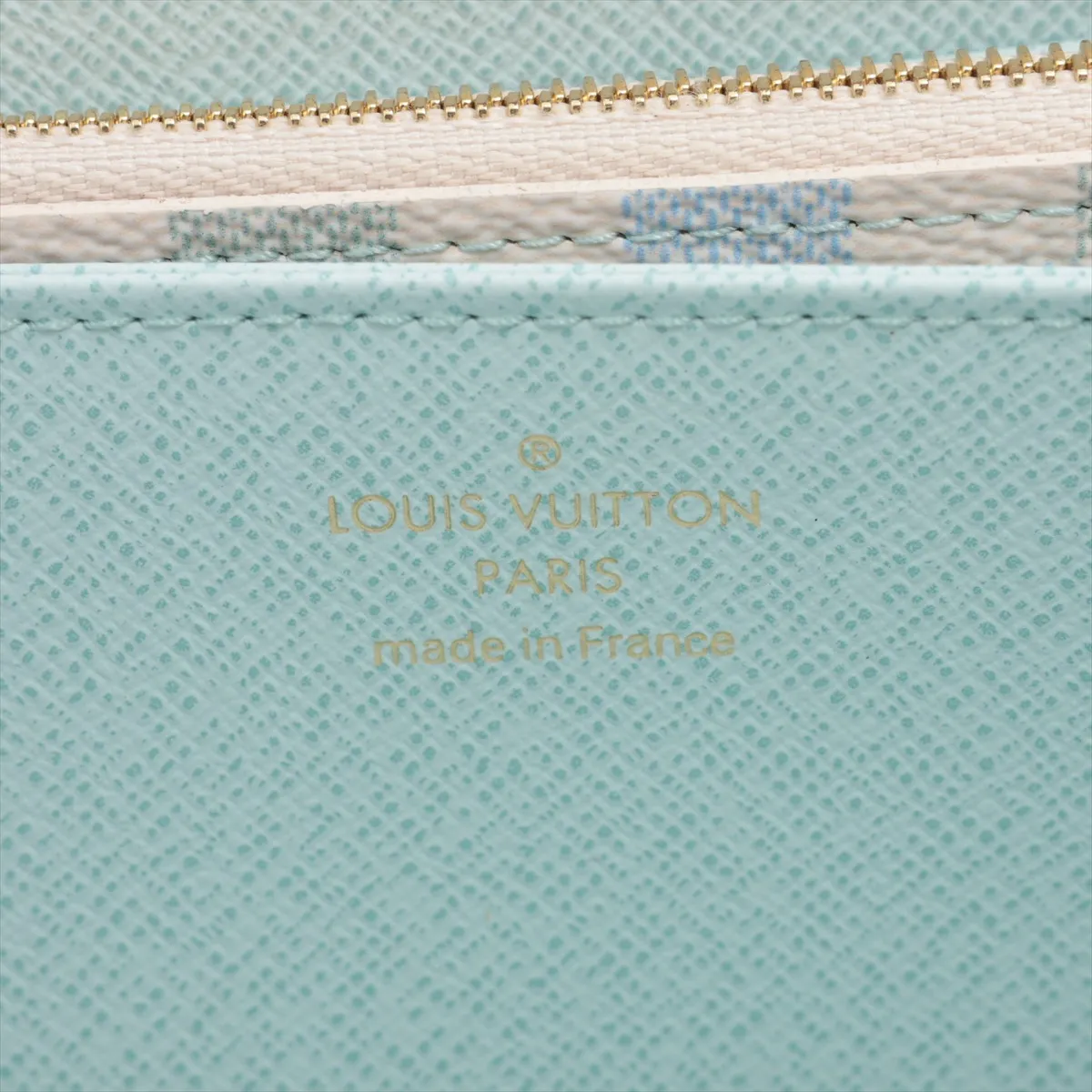 Autre Toile Damier Zippy Wallet N40748 Pistachio Green Round Zip Wallet (RFID detected) — view 11