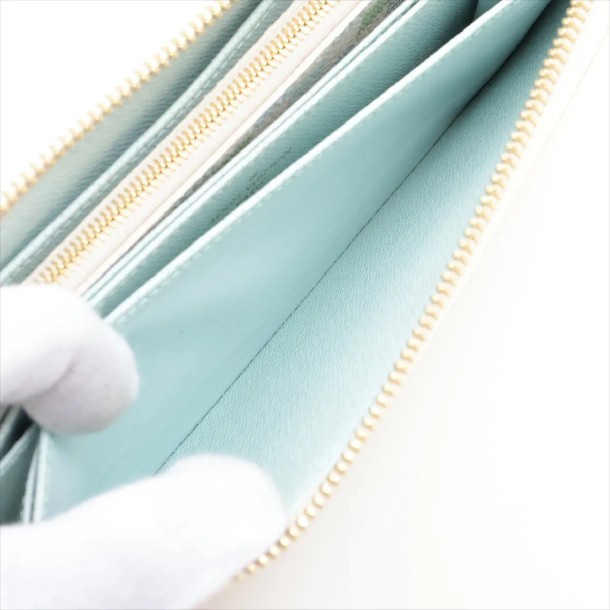 Autre Toile Damier Zippy Wallet N40748 Pistachio Green Round Zip Wallet (RFID detected) — view 9