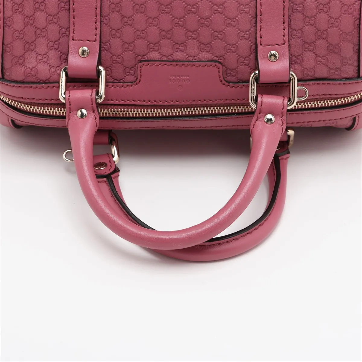 Microguccissima 269876 Leather 2-Way Handbag Pink — view 5