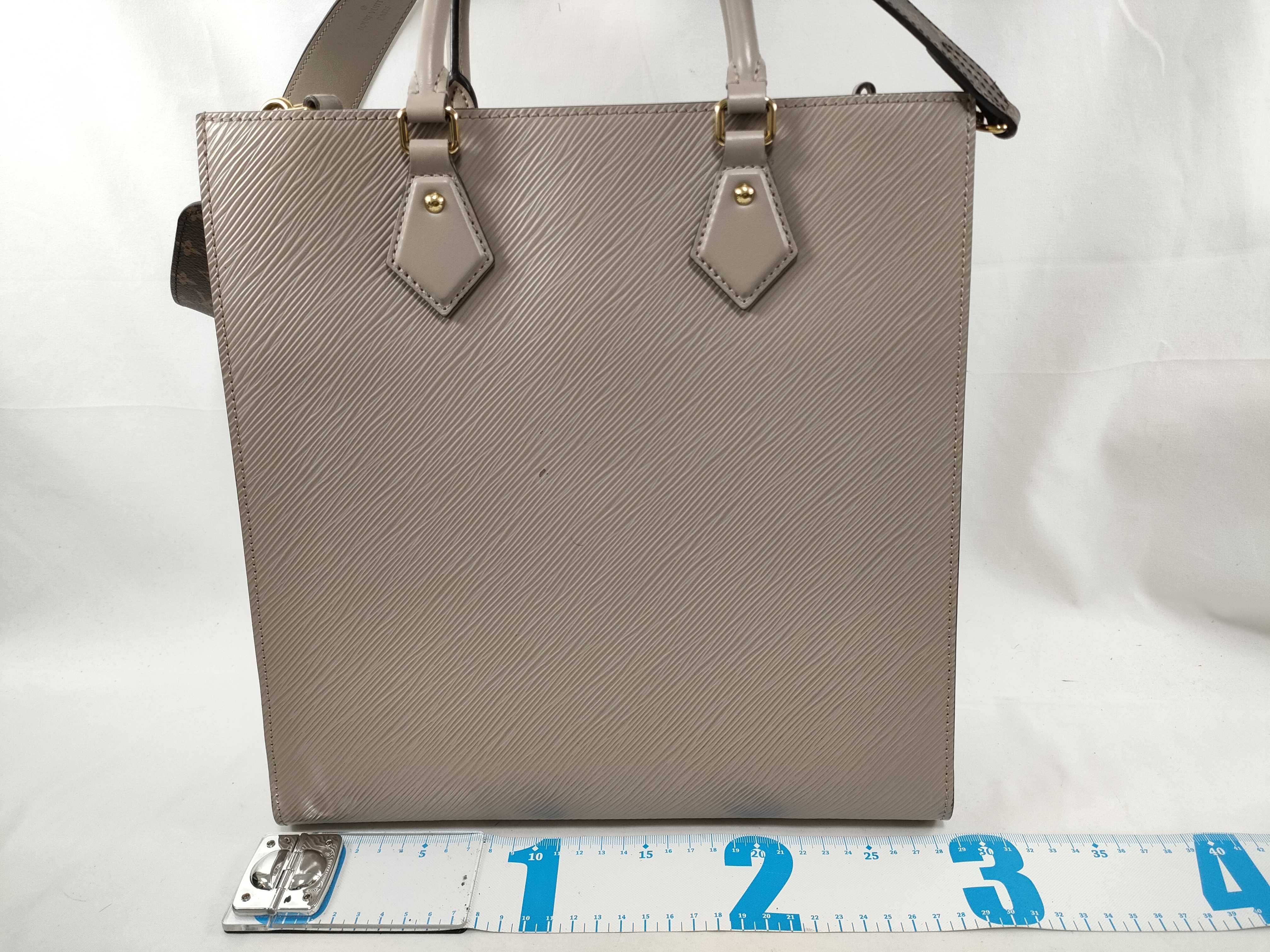 Epi Leather Sac Plat PM M58657 Beige Handbag (RFID detected) — view 2
