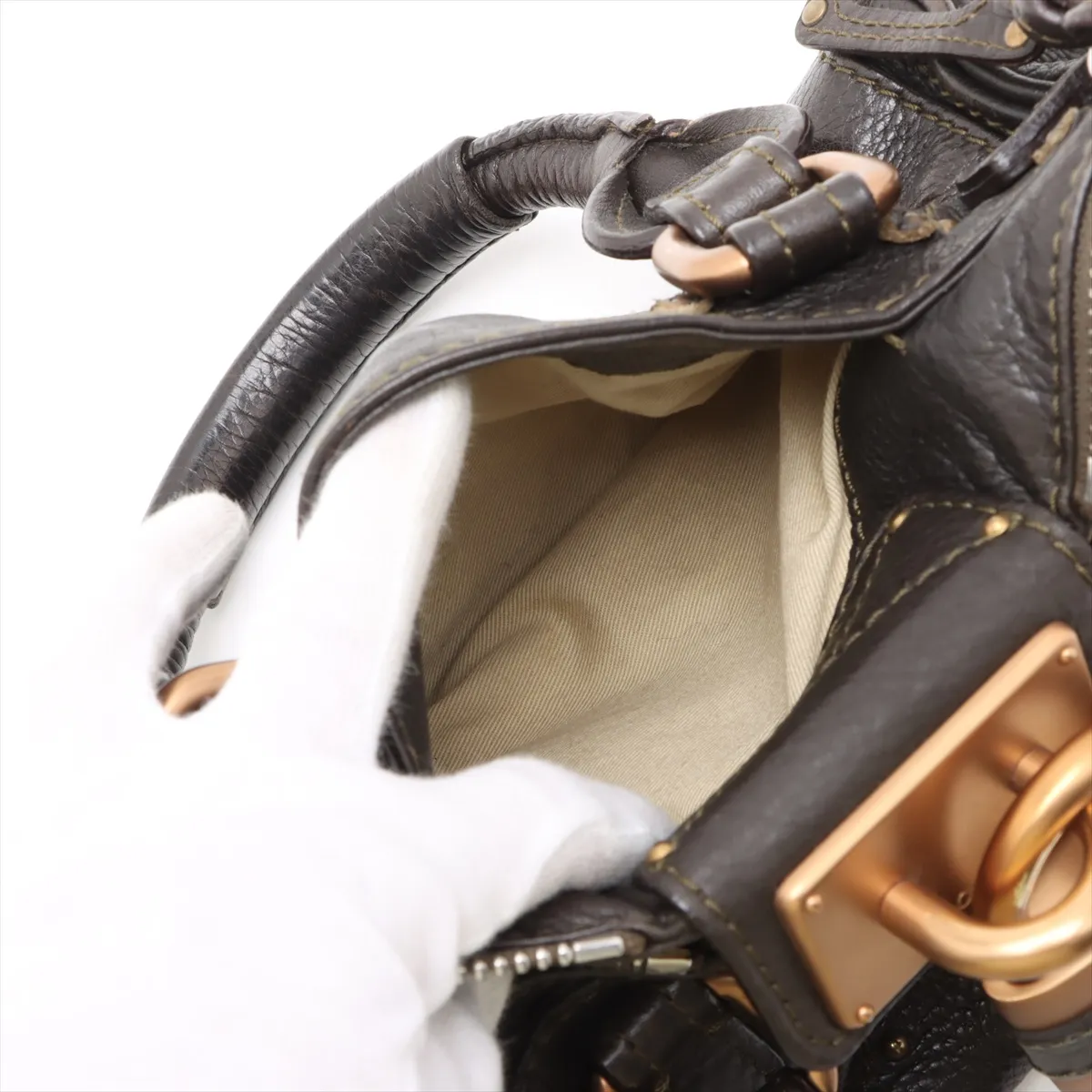 paddington leather handbag black — view 10