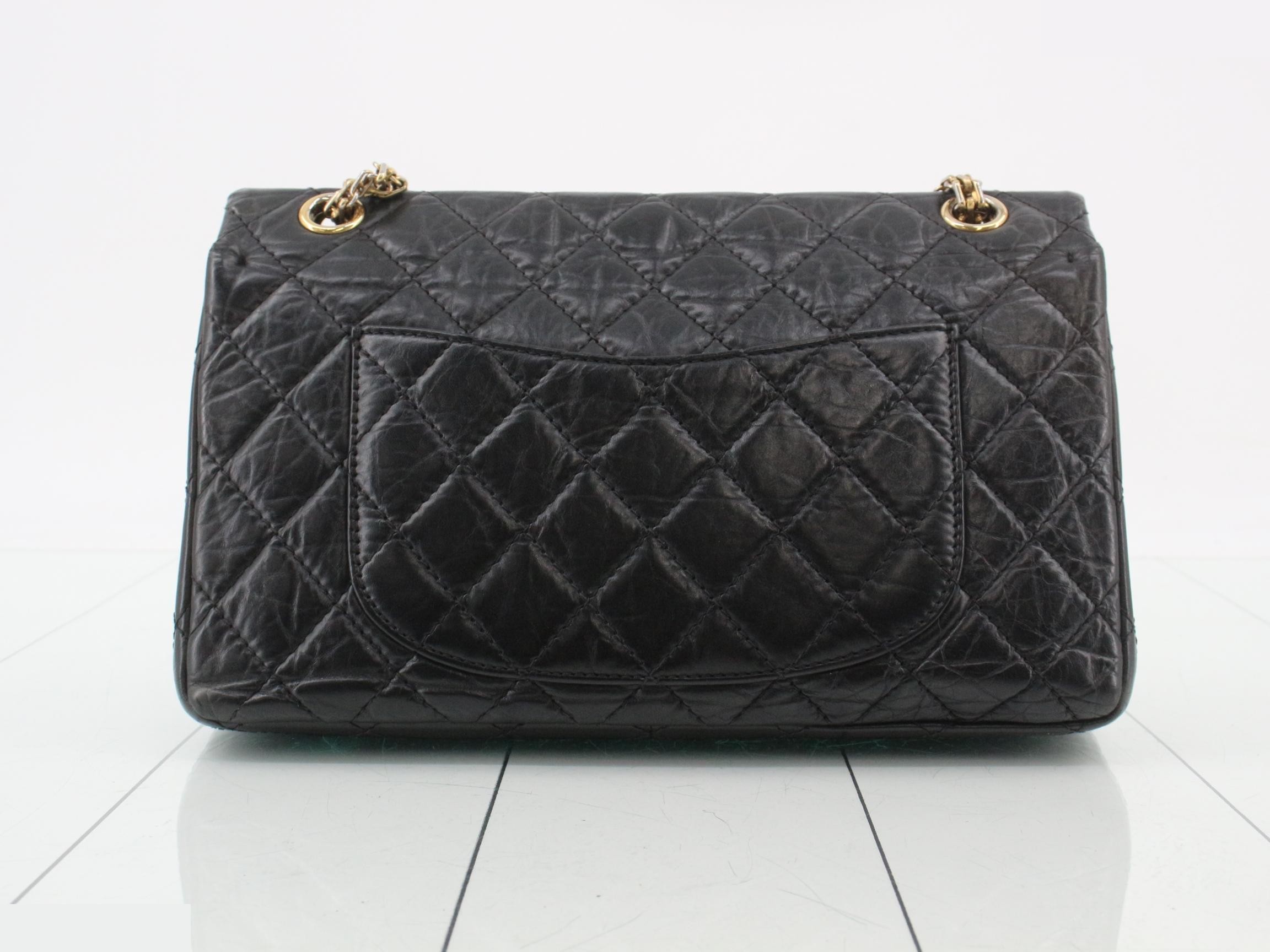 Matelassé Leather 2.55 Double Flap Double Chain Shoulder Bag — view 2
