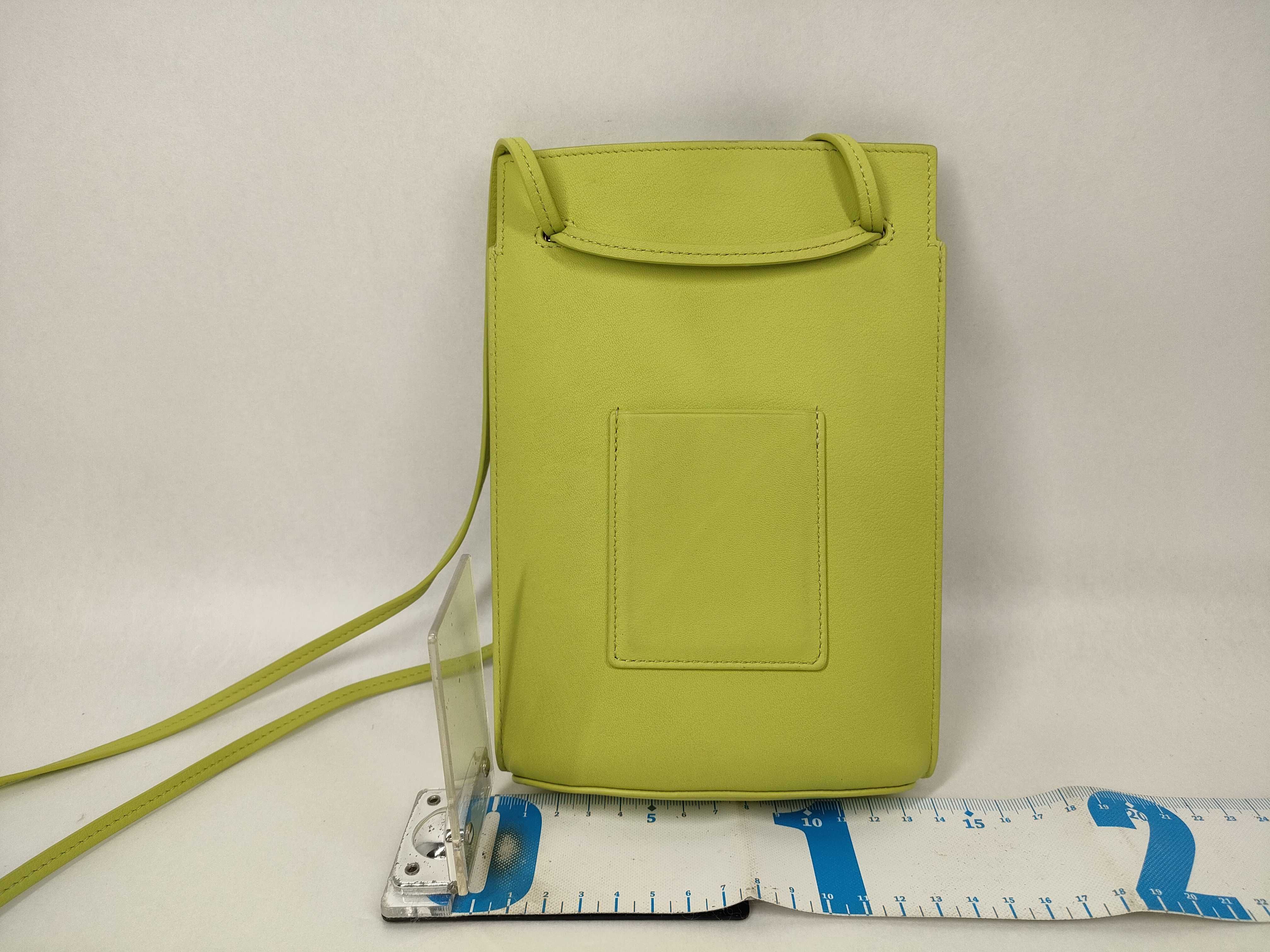 Dice Pocket Lime Green Gold Hardware Shoulder Bag — view 2