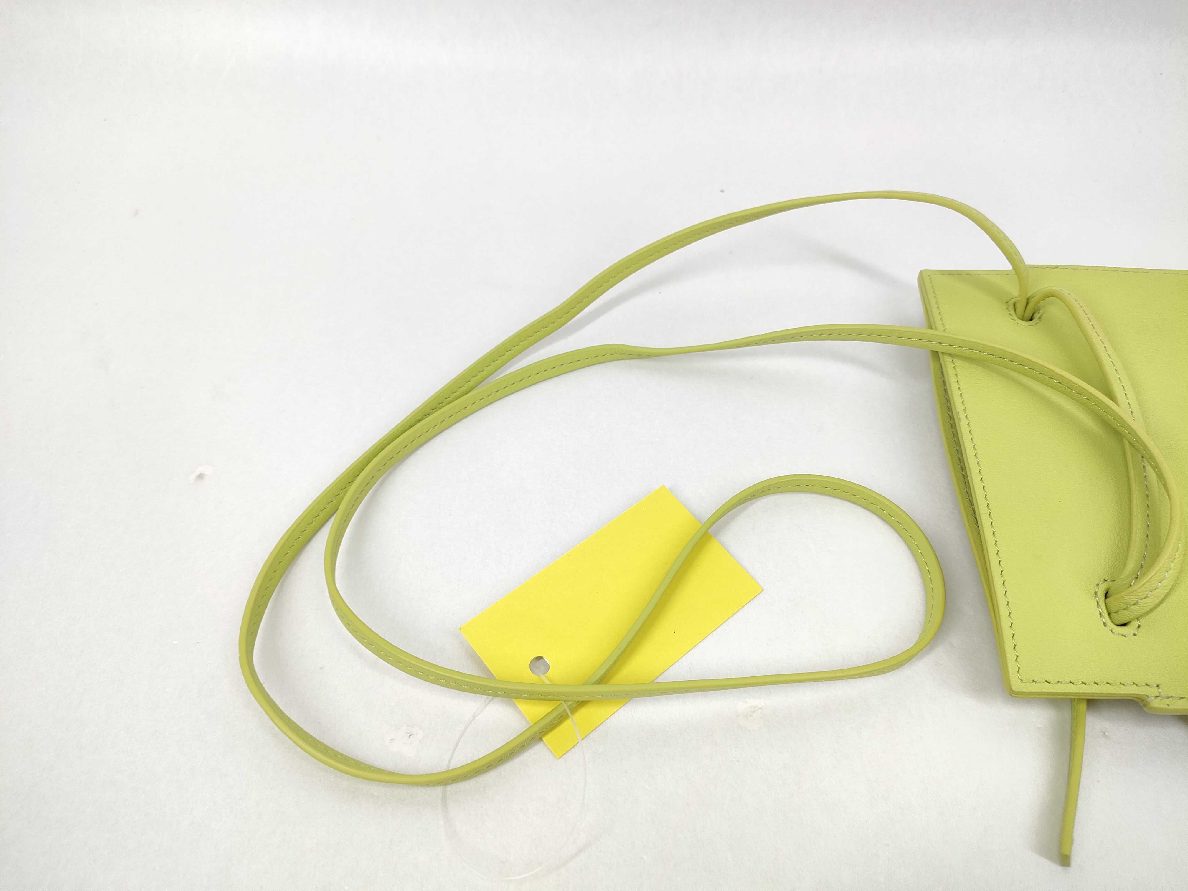 Dice Pocket Lime Green Gold Hardware Shoulder Bag — view 5