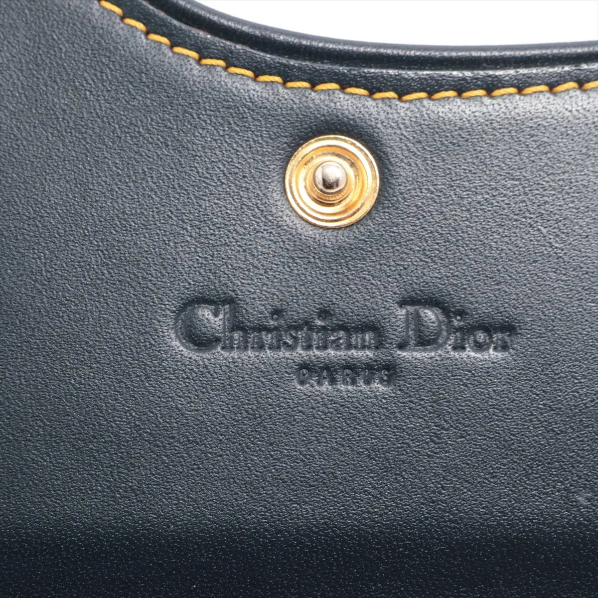 Saddle Oblique Canvas x Leather Mini Pouch Navy — view 5