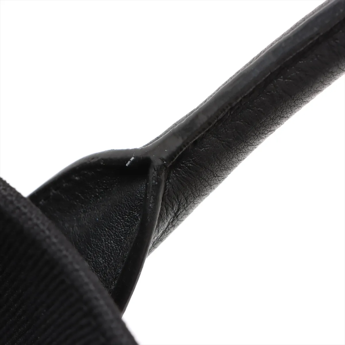 Rive Gauche Canvas x Leather Tote Bag Black 632539 — view 10