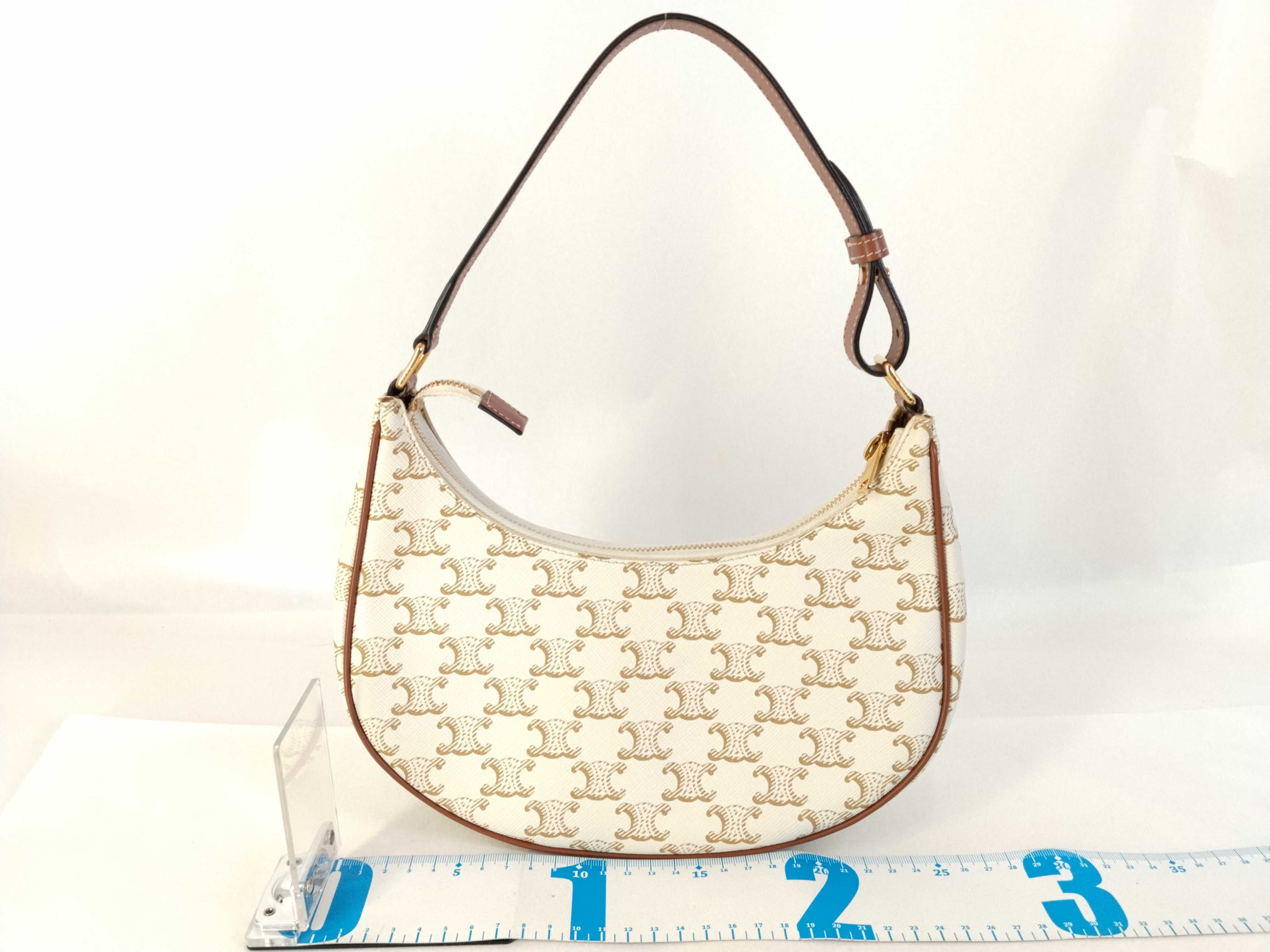AVA Classic Triomphe Pattern Adjustable Shoulder Strap Calf Leather Shoulder Bag Underarm Bag Shoulder Bag — view 2