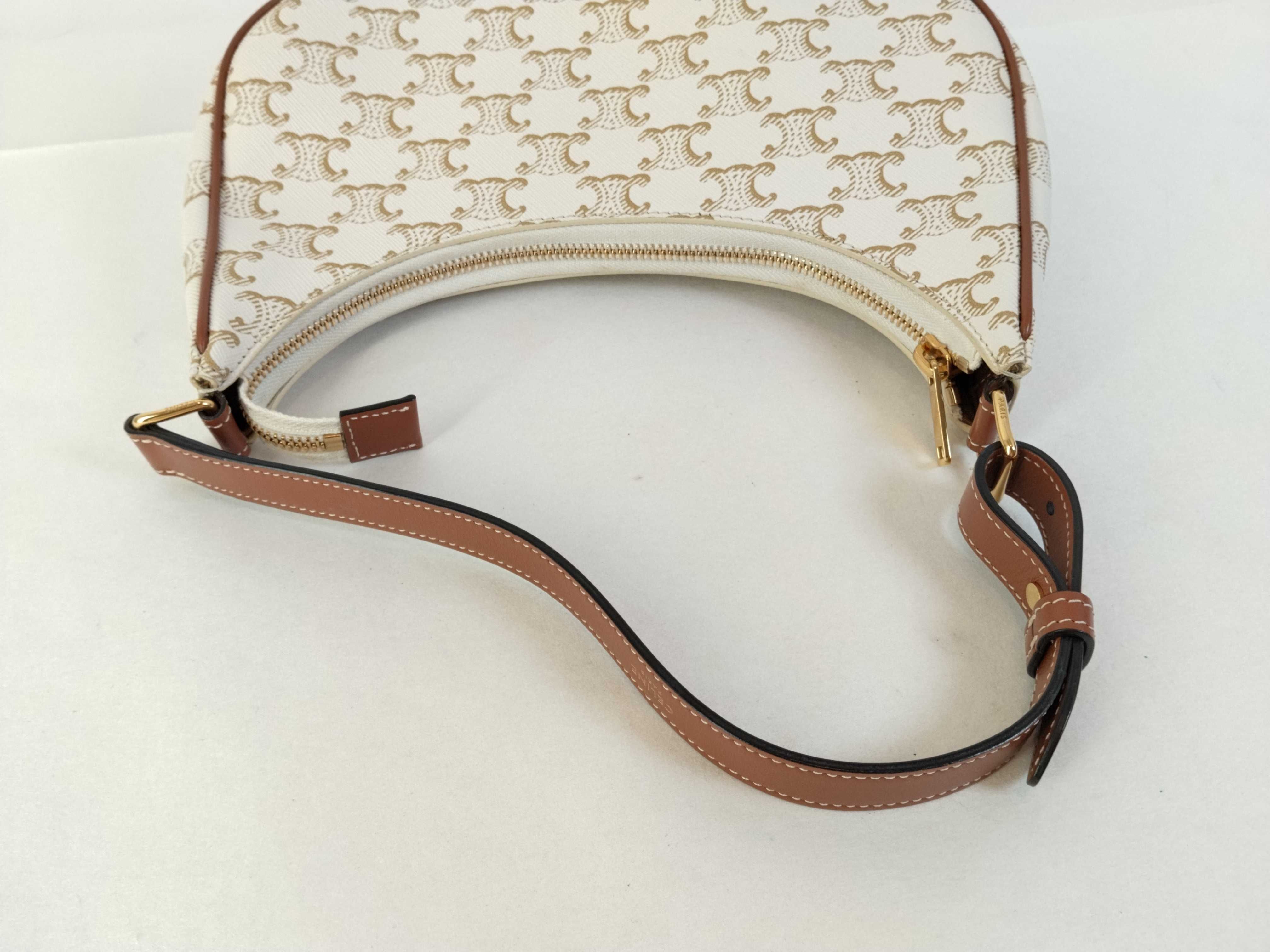 AVA Classic Triomphe Pattern Adjustable Shoulder Strap Calf Leather Shoulder Bag Underarm Bag Shoulder Bag — view 3