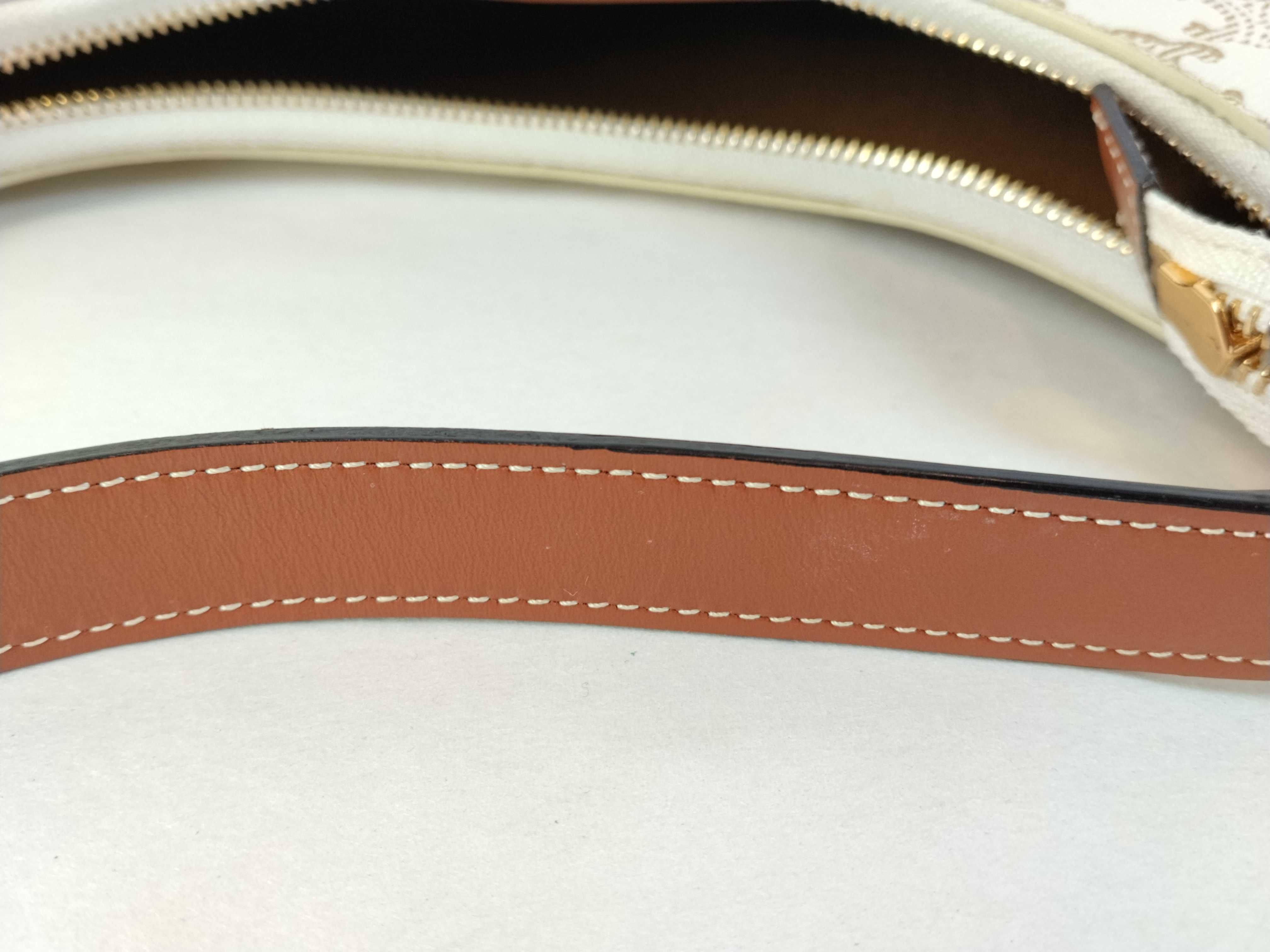 AVA Classic Triomphe Pattern Adjustable Shoulder Strap Calf Leather Shoulder Bag Underarm Bag Shoulder Bag — view 4