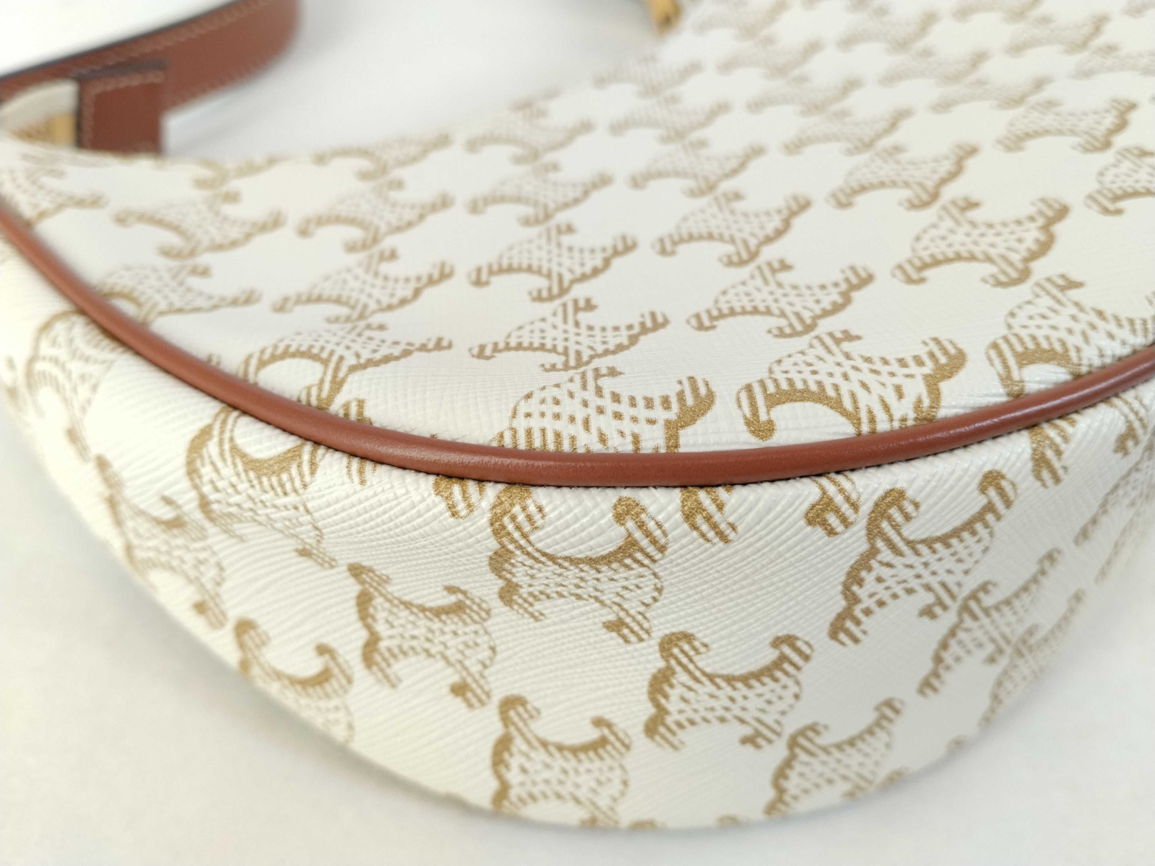 AVA Classic Triomphe Pattern Adjustable Shoulder Strap Calf Leather Shoulder Bag Underarm Bag Shoulder Bag — view 6