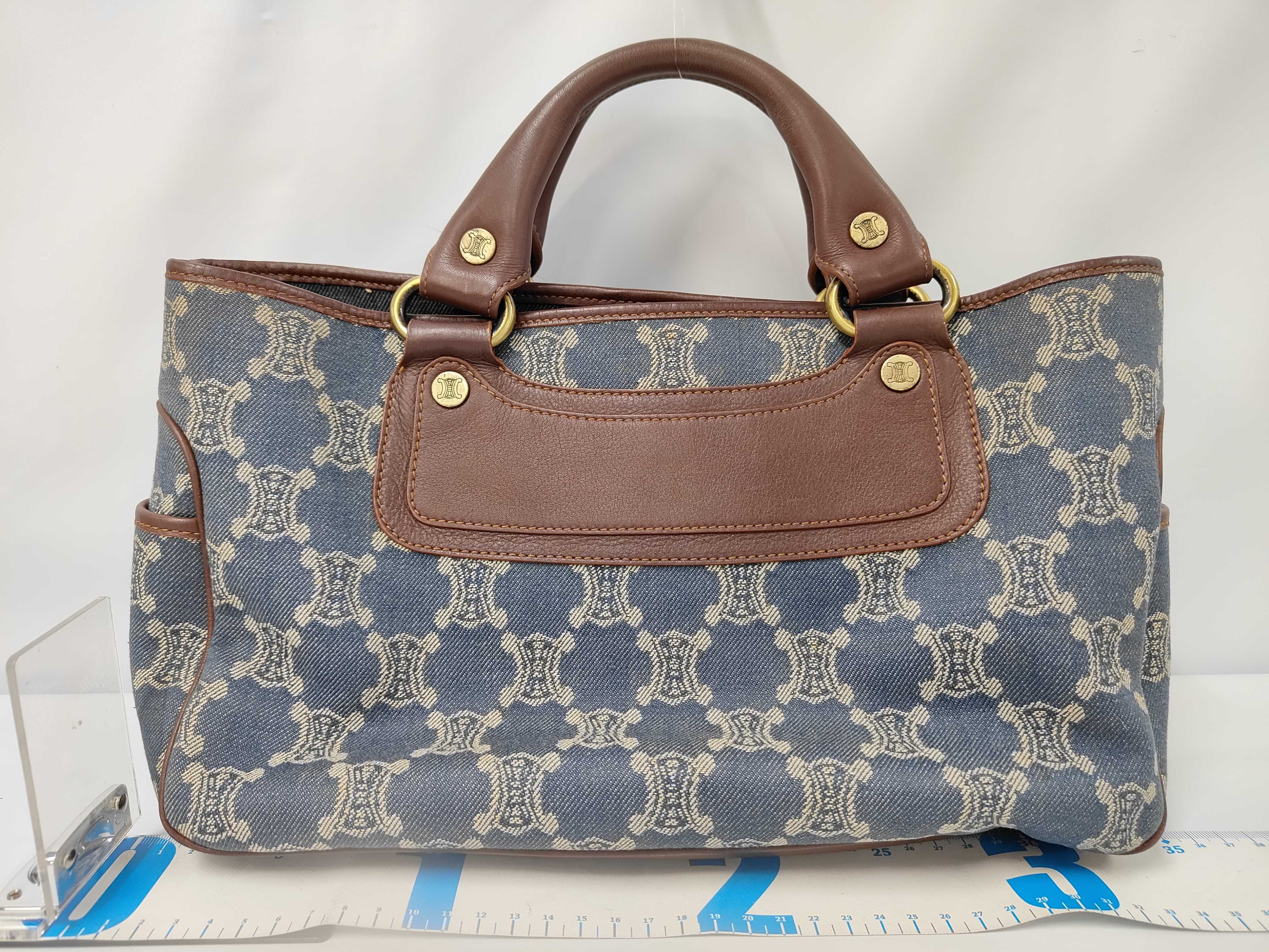Denim Boogie Paris Macadam Leather Handbag with Gold Hardware, Dark Brown — view 2