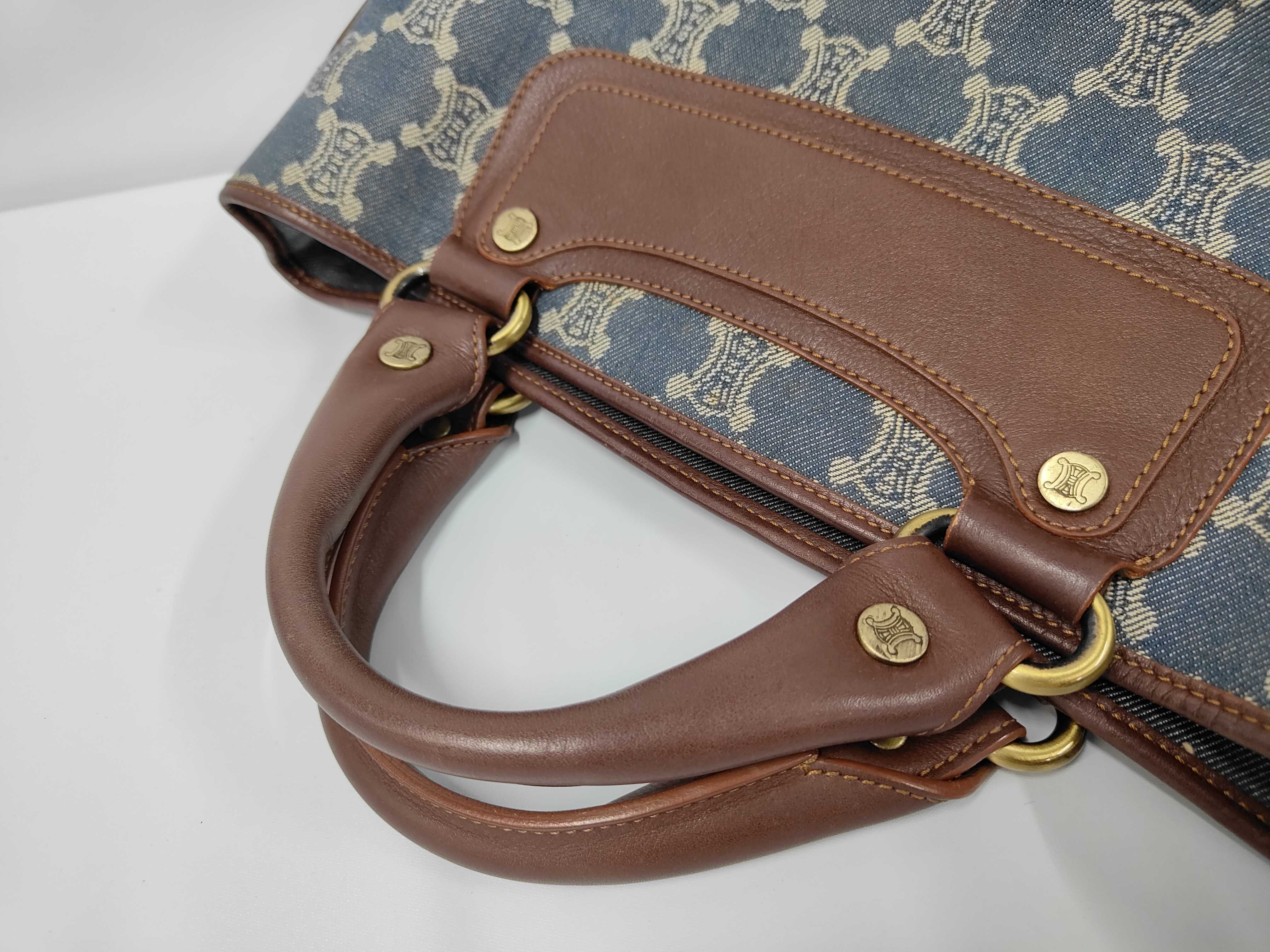 Denim Boogie Paris Macadam Leather Handbag with Gold Hardware, Dark Brown — view 5