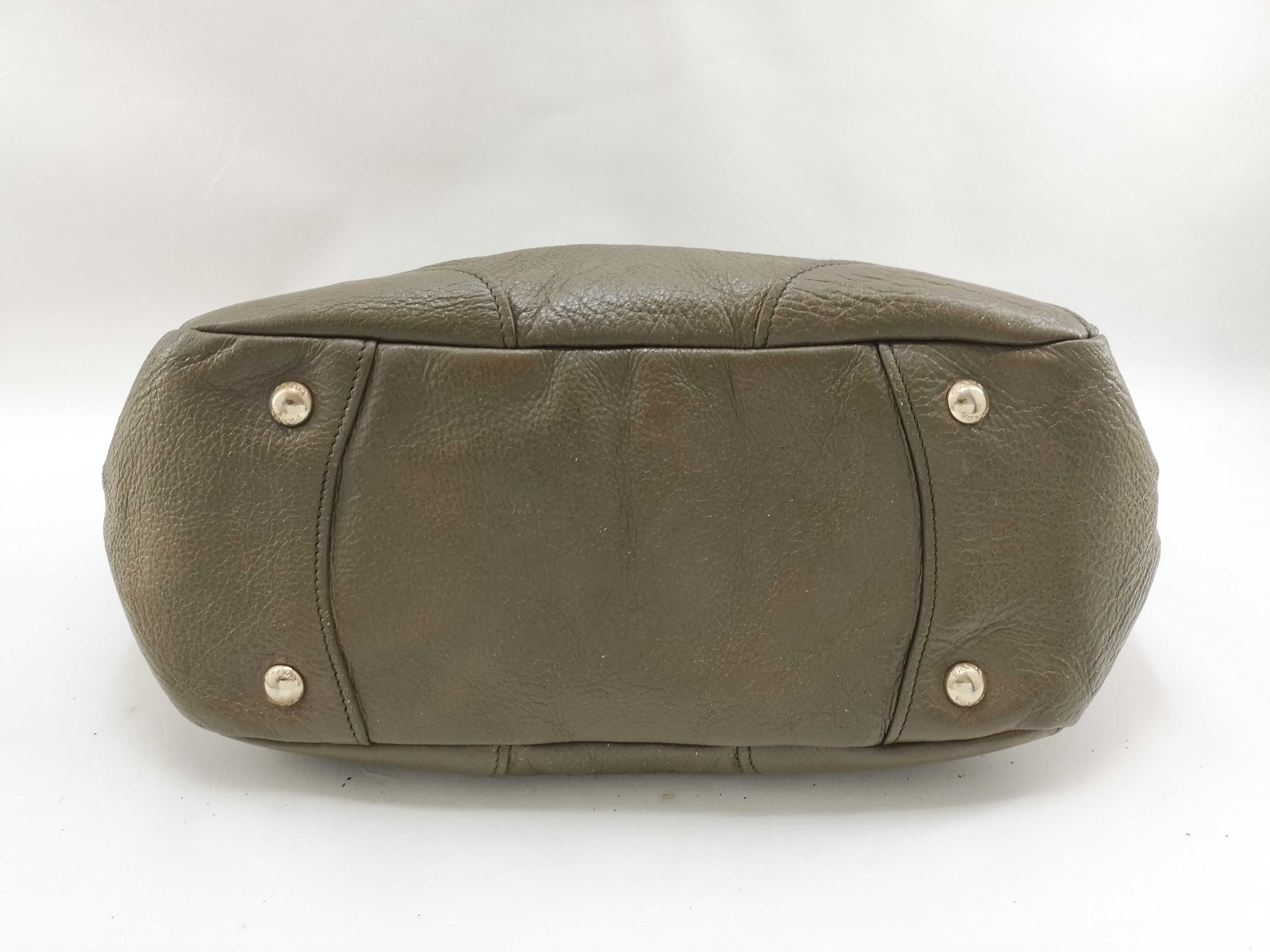 Cervone Leather Chain Tote Shoulder Bag Khaki BR3811 Handbag — view 6