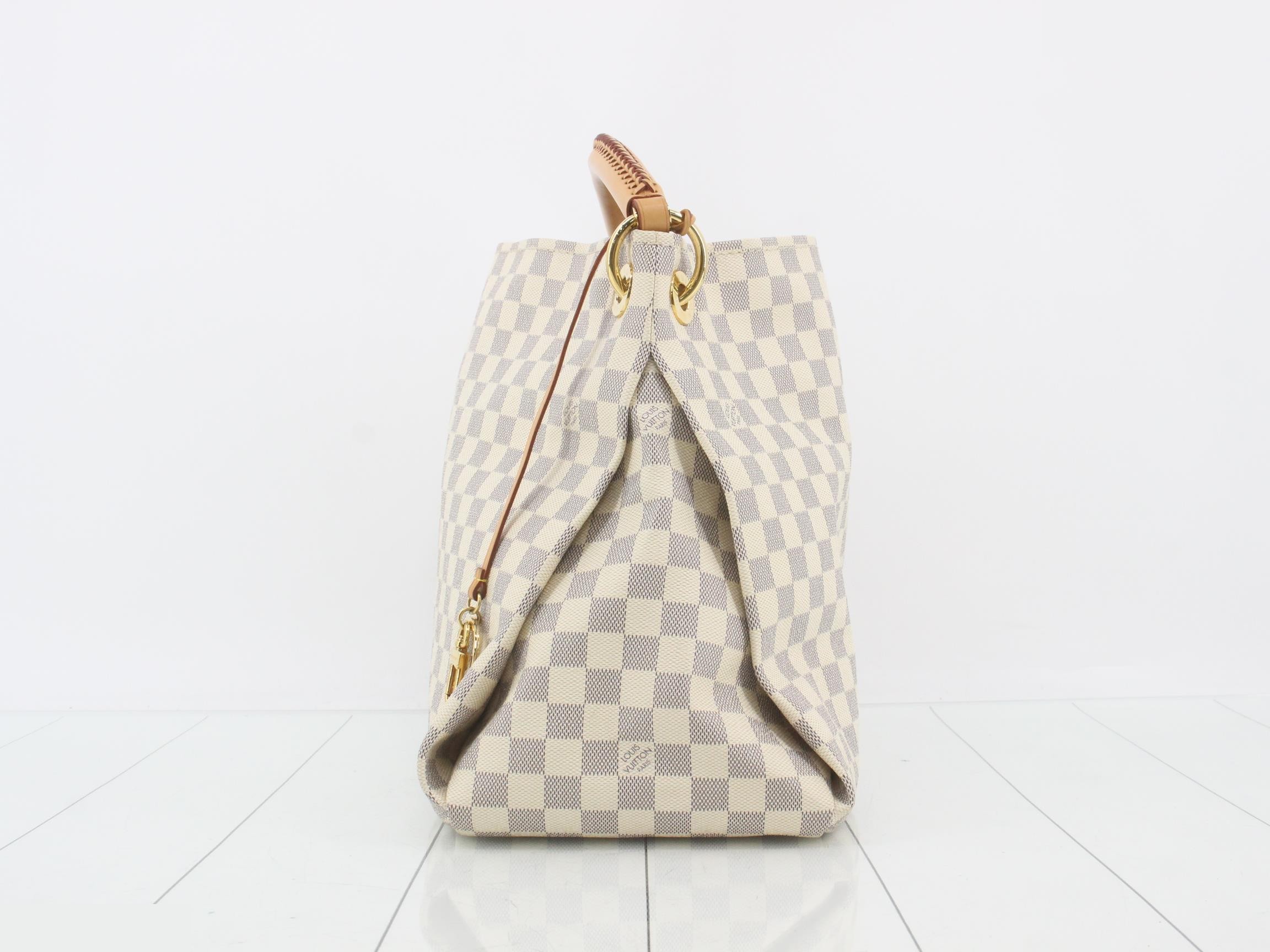 Damier Azur Artsy MM Shoulder Bag — view 3