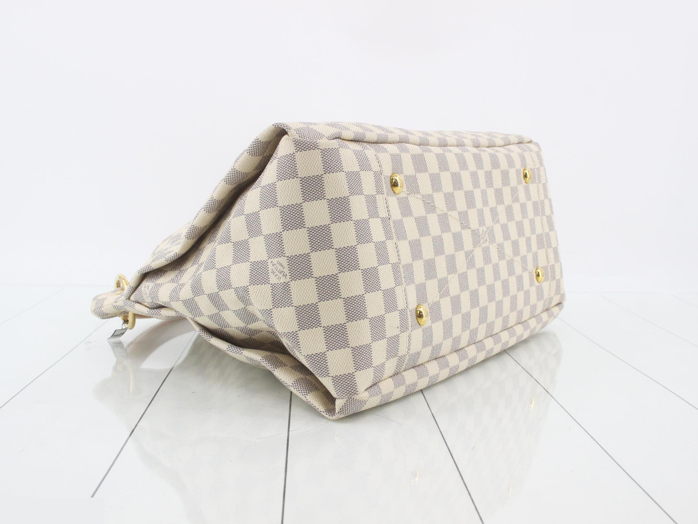 Damier Azur Artsy MM Shoulder Bag — view 5
