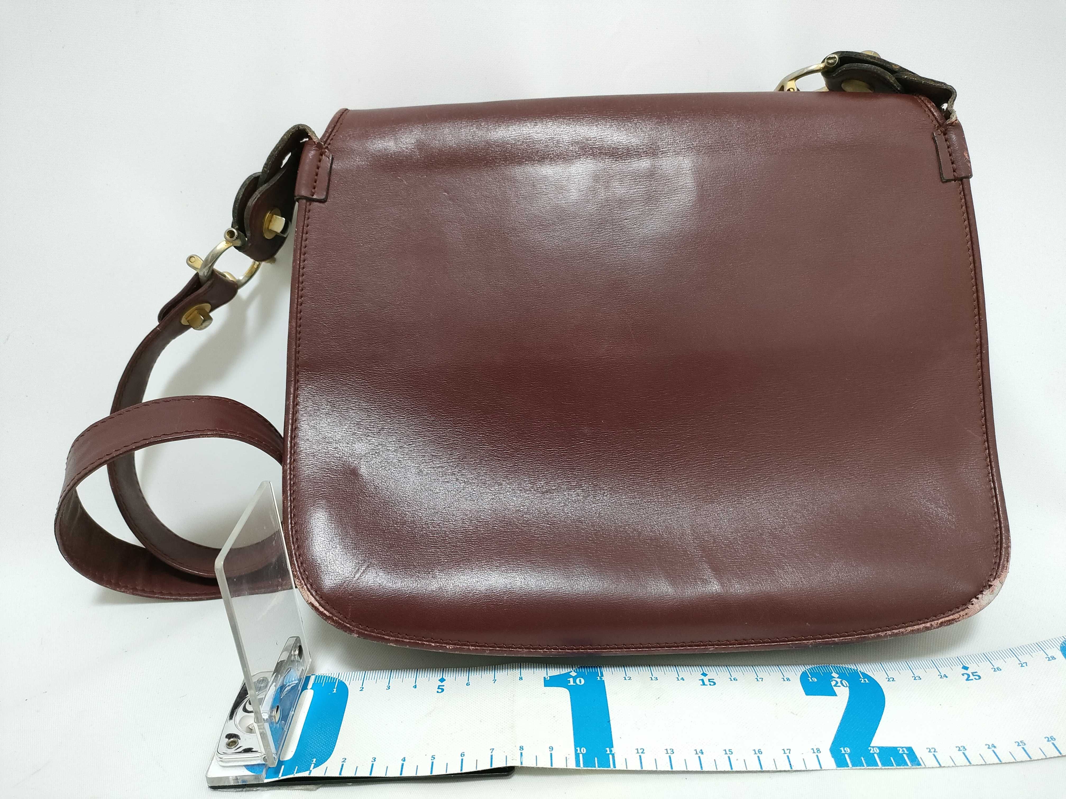 Must Line Leather Crossbody Shoulder Bag for Women, Bordeaux Color — view 2