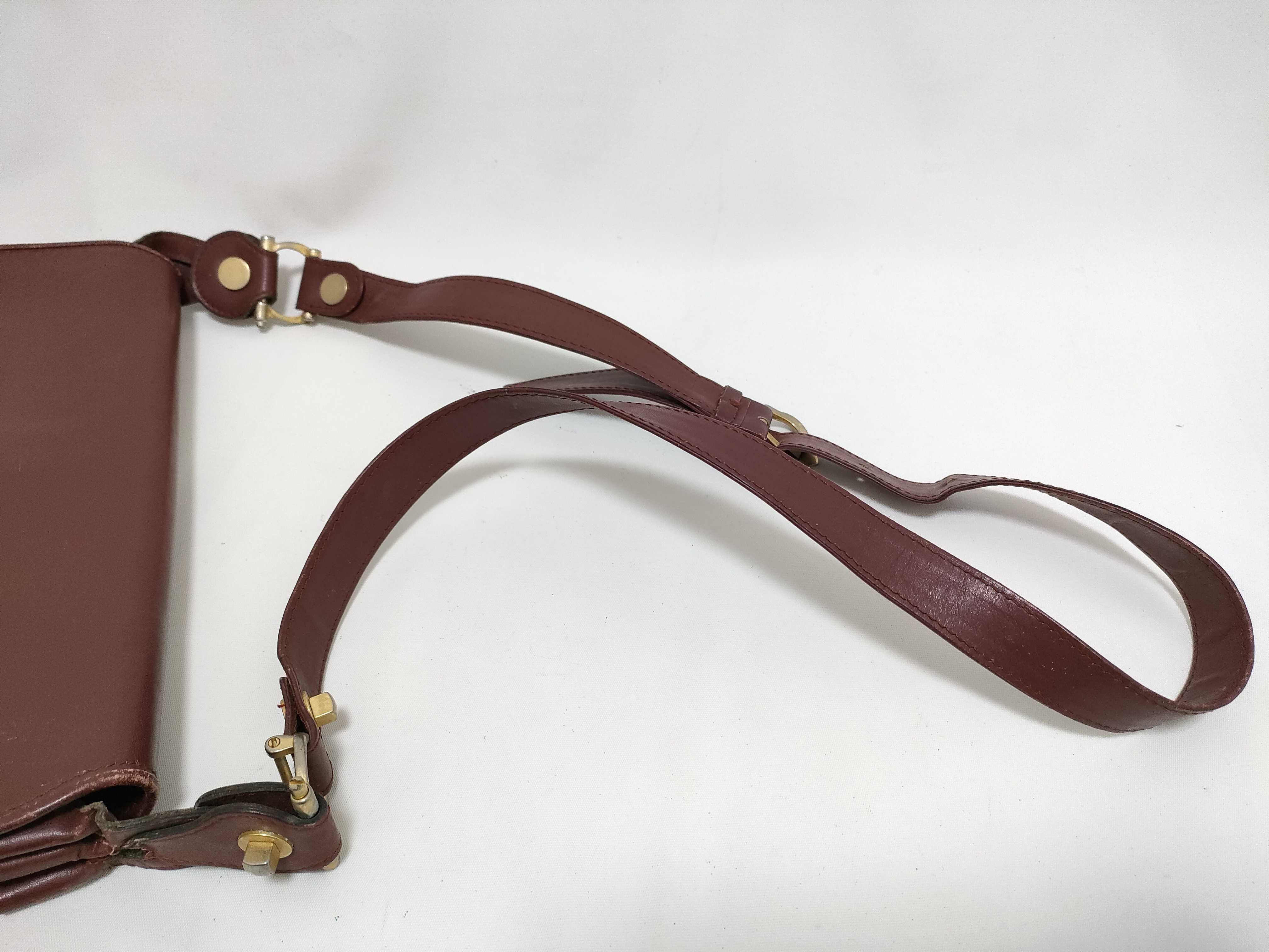 Must Line Leather Crossbody Shoulder Bag for Women, Bordeaux Color — view 3
