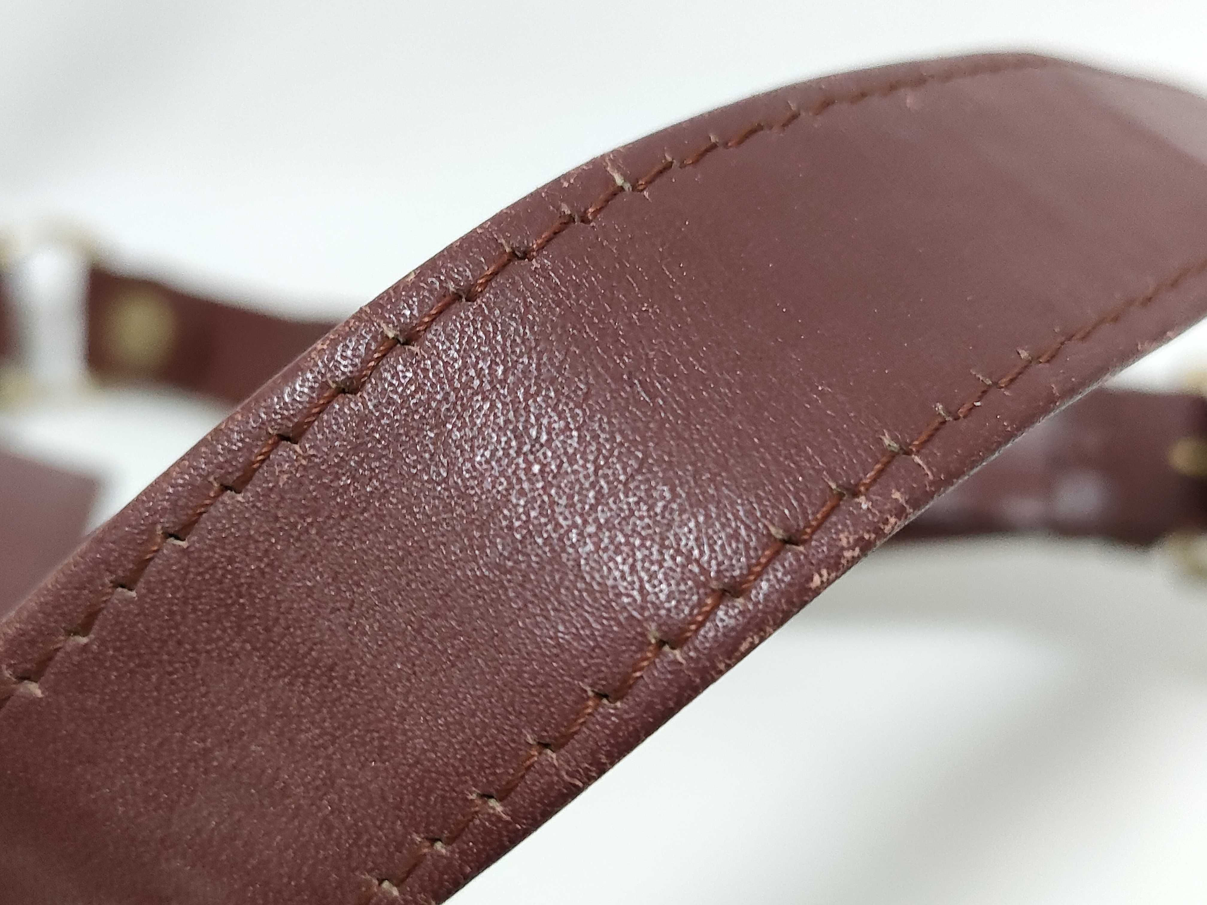 Must Line Leather Crossbody Shoulder Bag for Women, Bordeaux Color — view 4