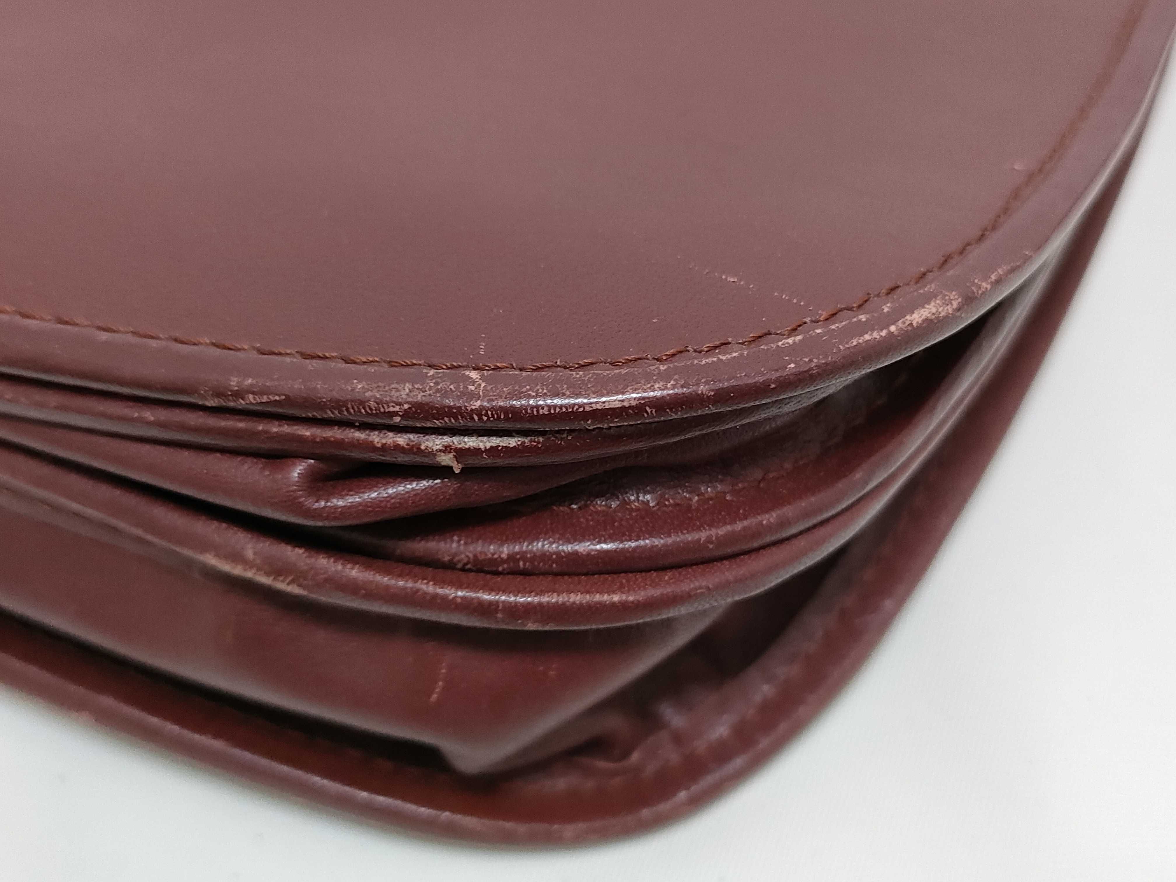 Must Line Leather Crossbody Shoulder Bag for Women, Bordeaux Color — view 6
