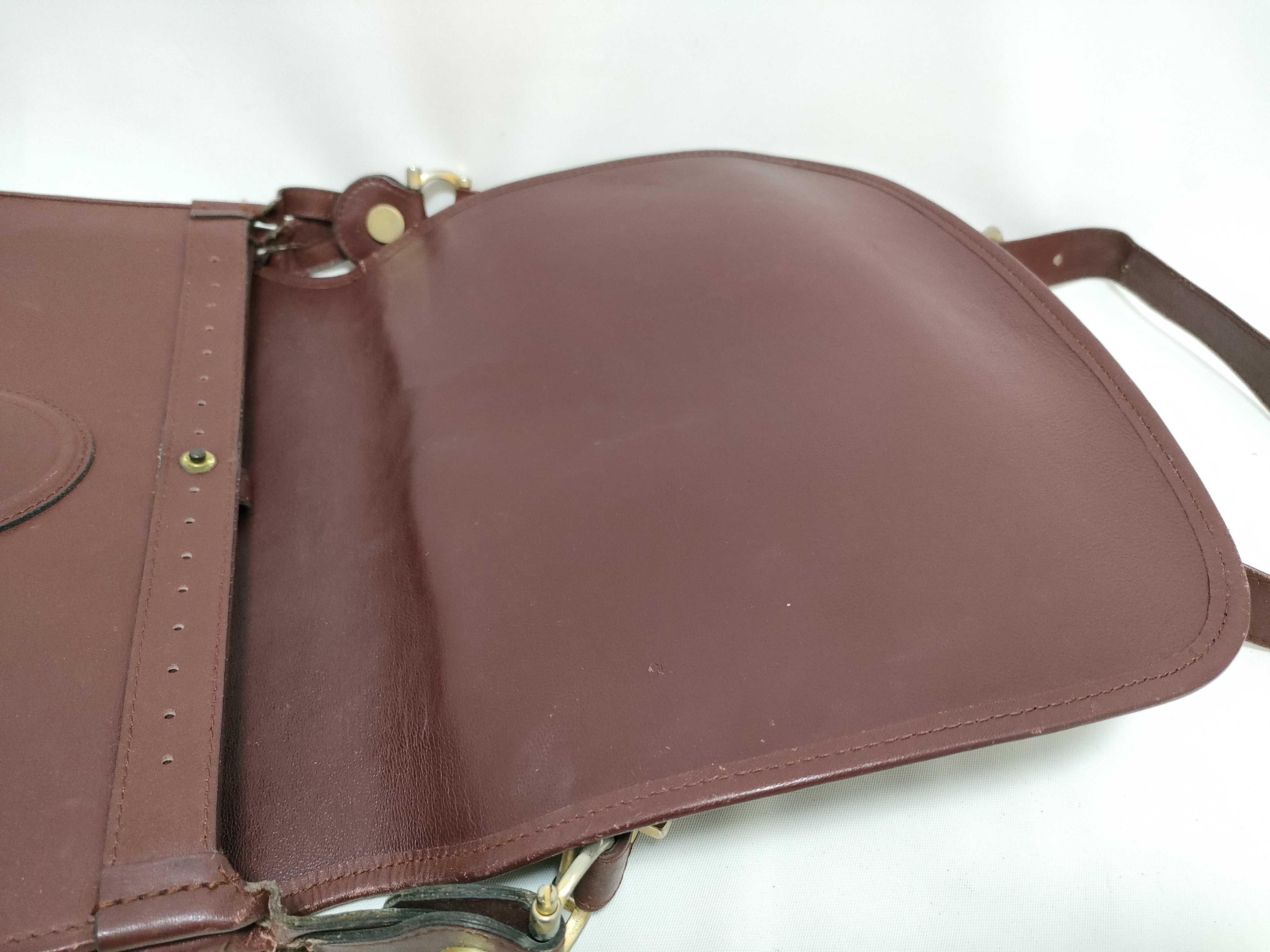 Must Line Leather Crossbody Shoulder Bag for Women, Bordeaux Color — view 8