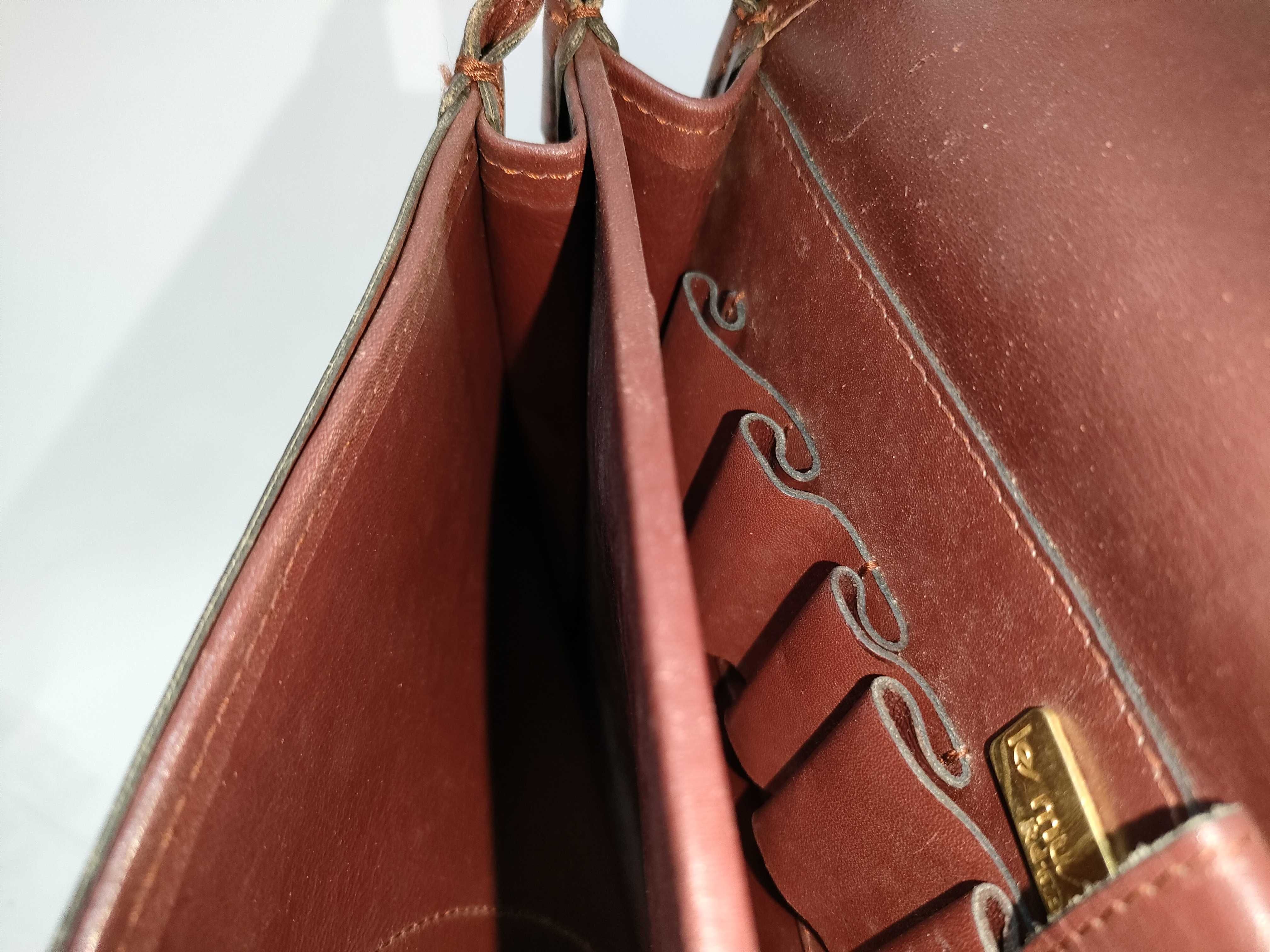 Must Line Leather Crossbody Shoulder Bag for Women, Bordeaux Color — view 9