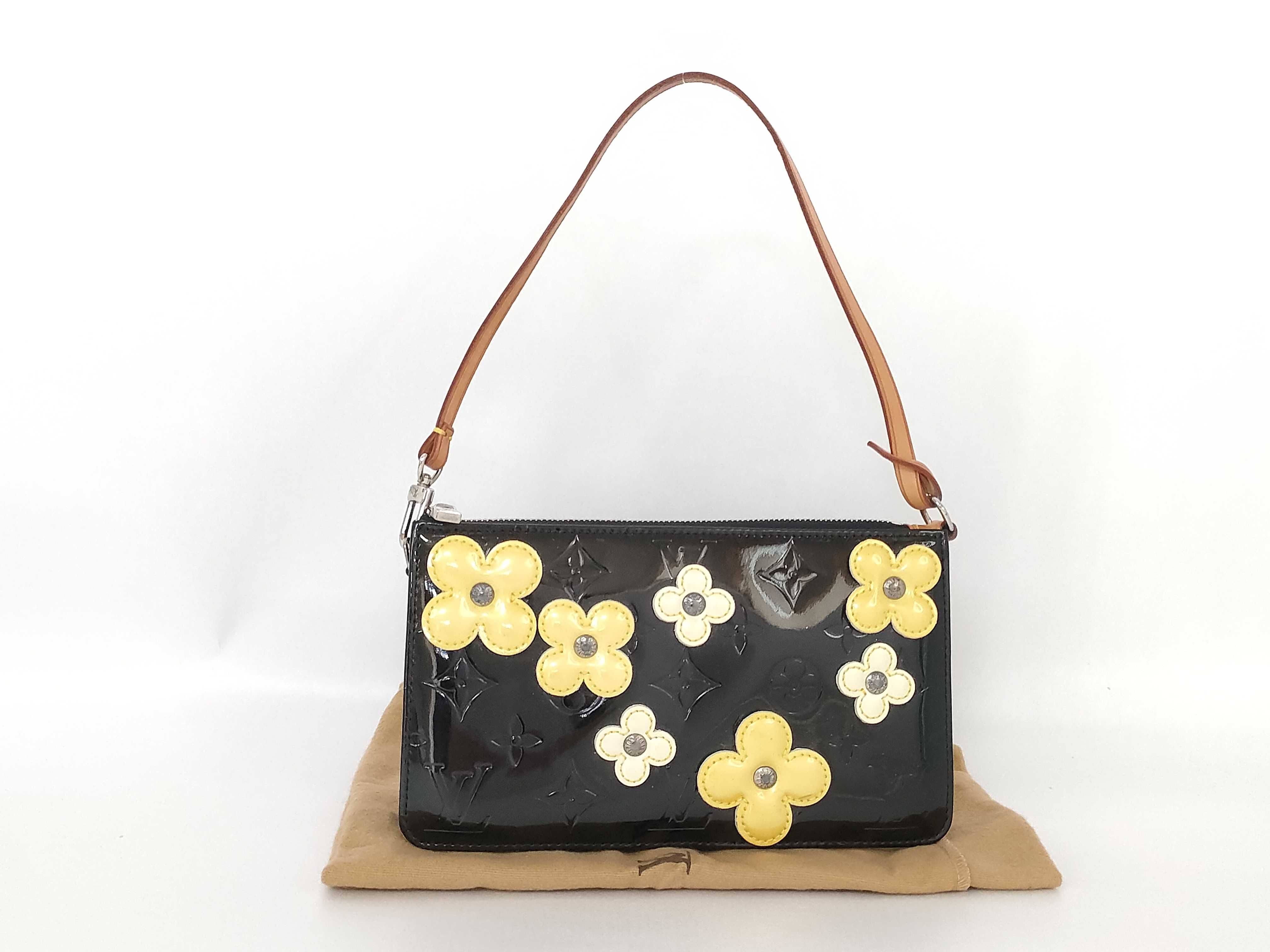 Vernis Louis Vuitton Pouch Handbag Lexington Monogram Black Bag Handbag