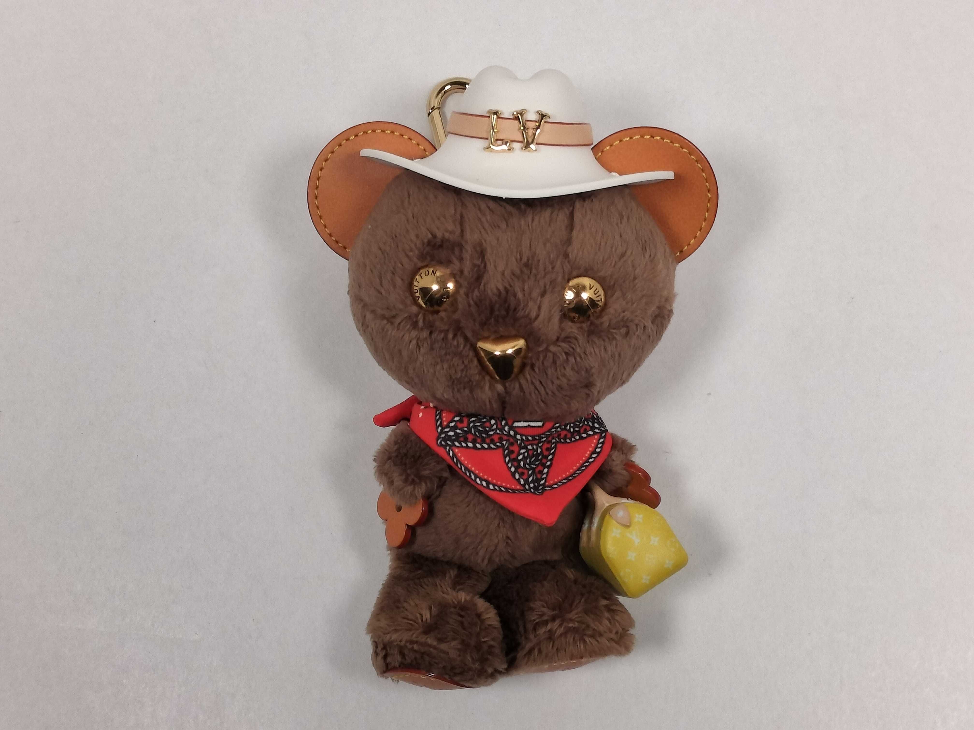 Bag Charm LV Louis Bear M03176 Faux Fur Leather Charm