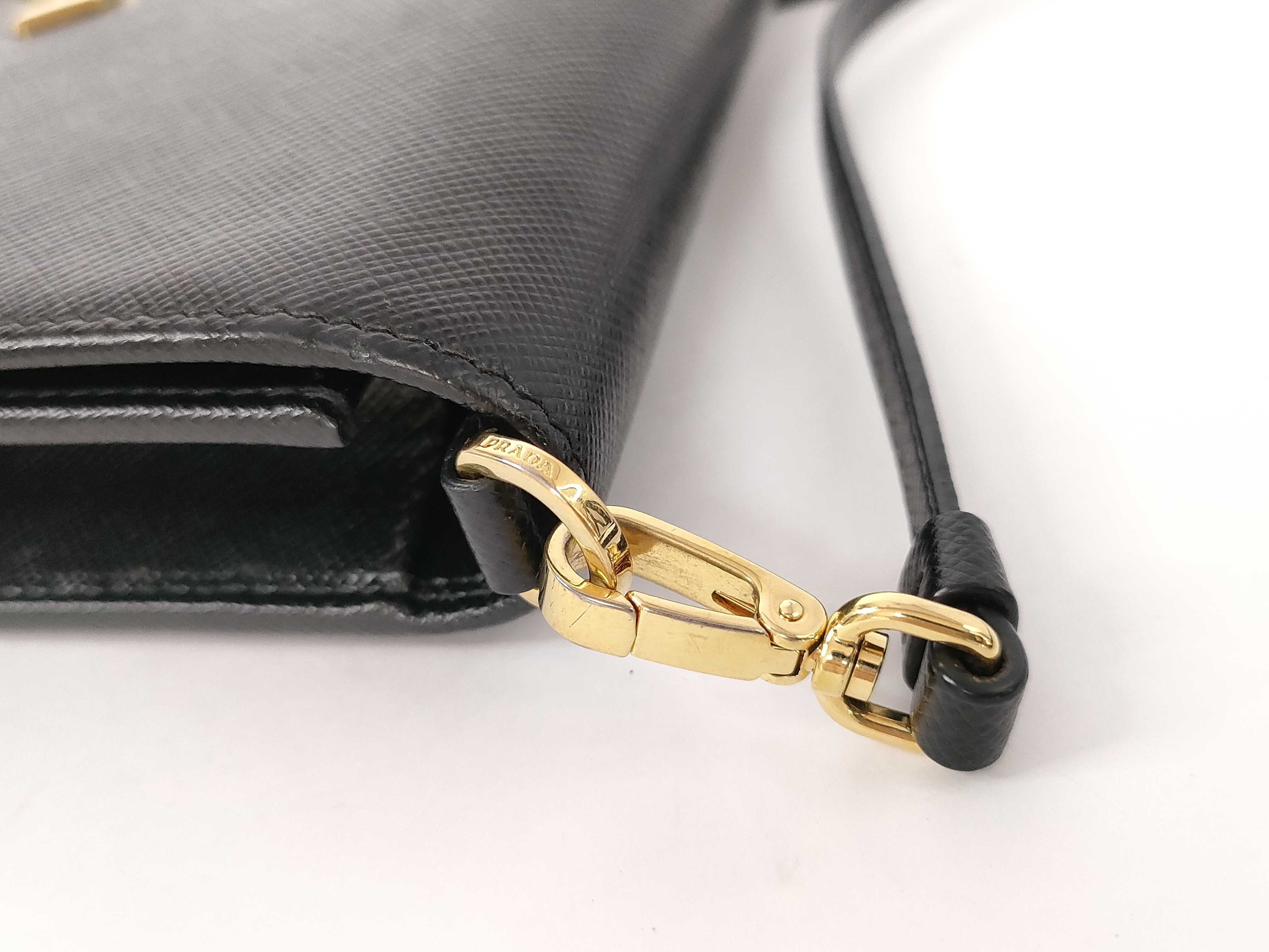 Saffiano Leather Black Shoulder Bag (VO8038) Shoulder Bag — view 5