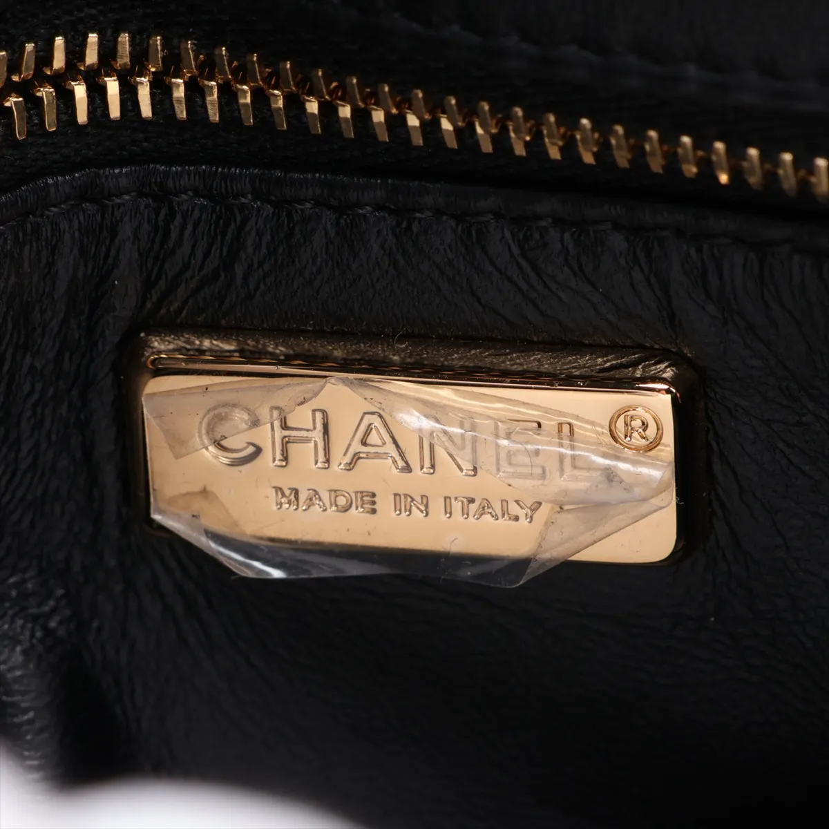 [Individually packaged] Chanel Mini Matelassé Sequin Single Flap Double Chain Bag, Black with Gold Hardware, NC37PL98, Random Plate — view 8
