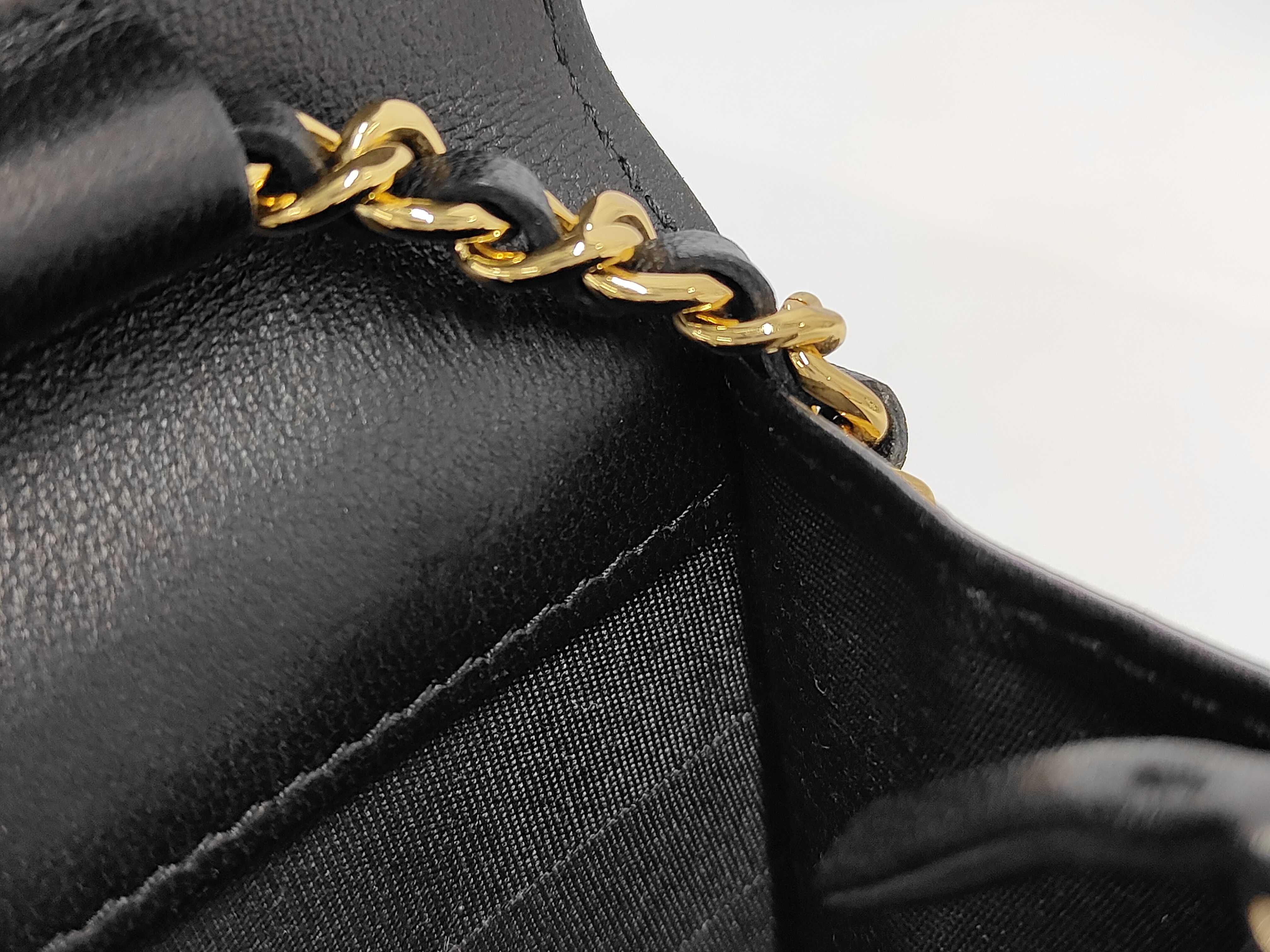 Matelassé Chain Shoulder Bag with Charm — view 9