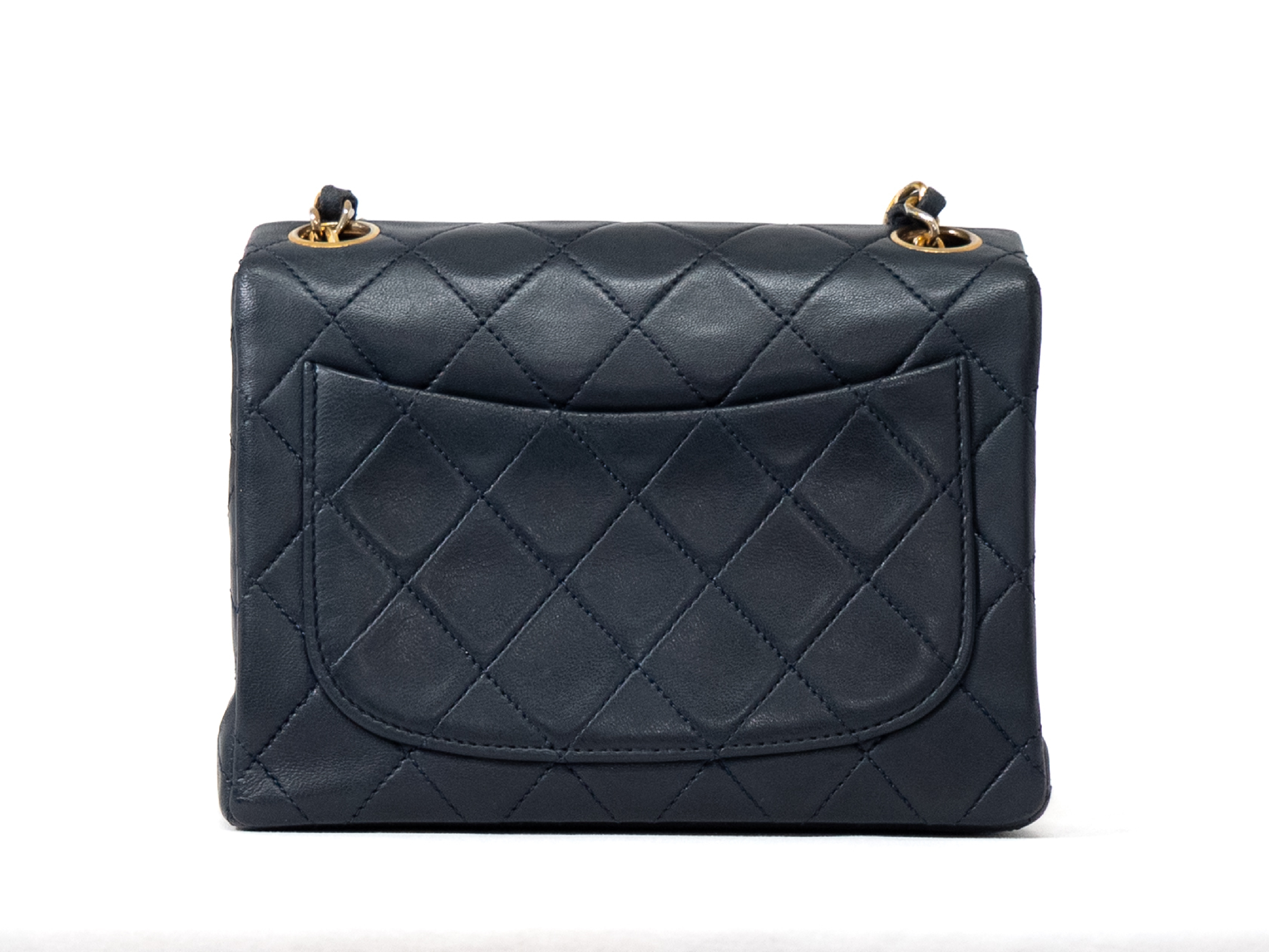 Mini Matelassé Navy Seal Lambskin Shoulder Bag — view 2